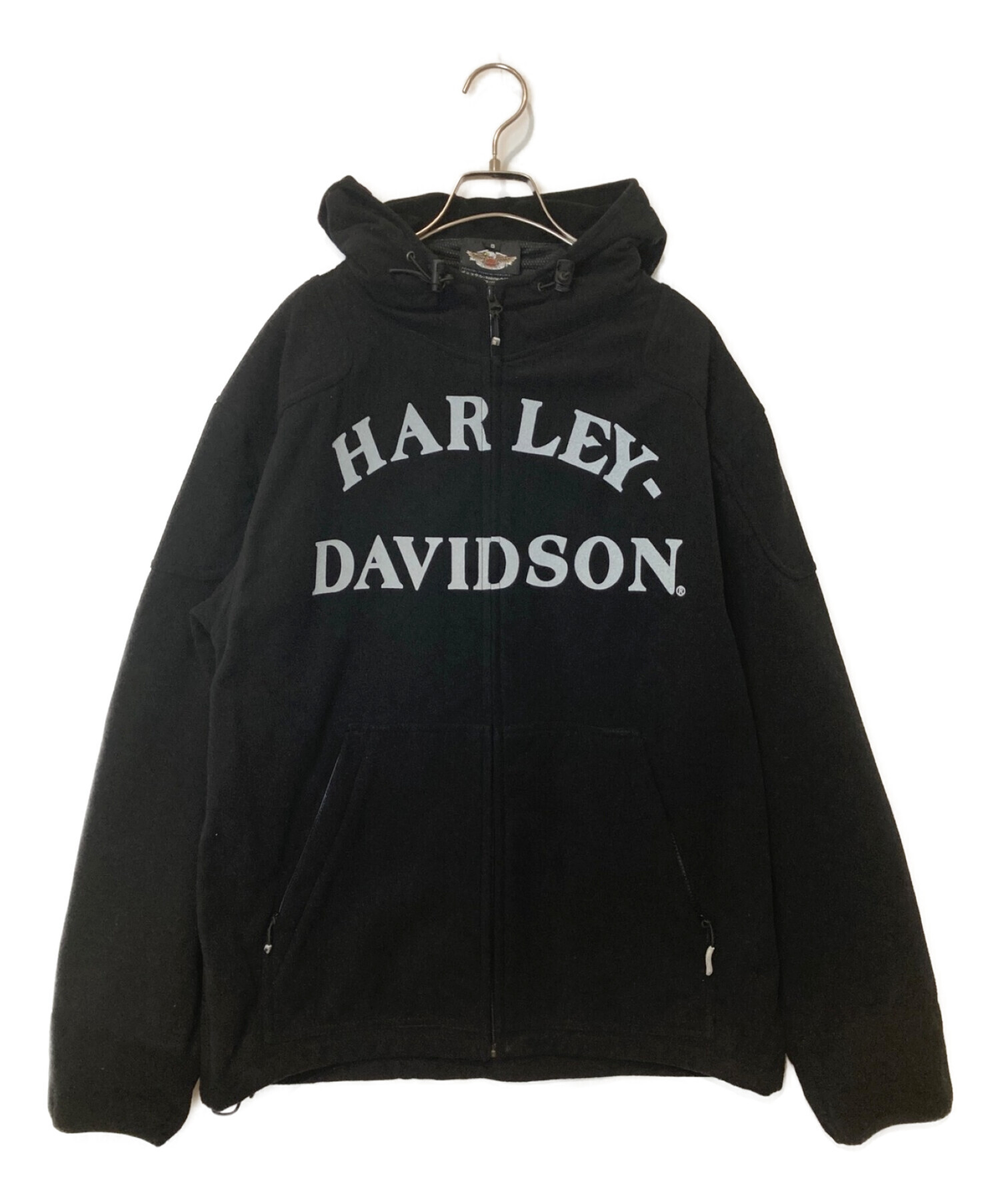 HARLEY-DAVIDSON (ハーレーダビッドソン) フリースパーカー ブラック サイズ:S