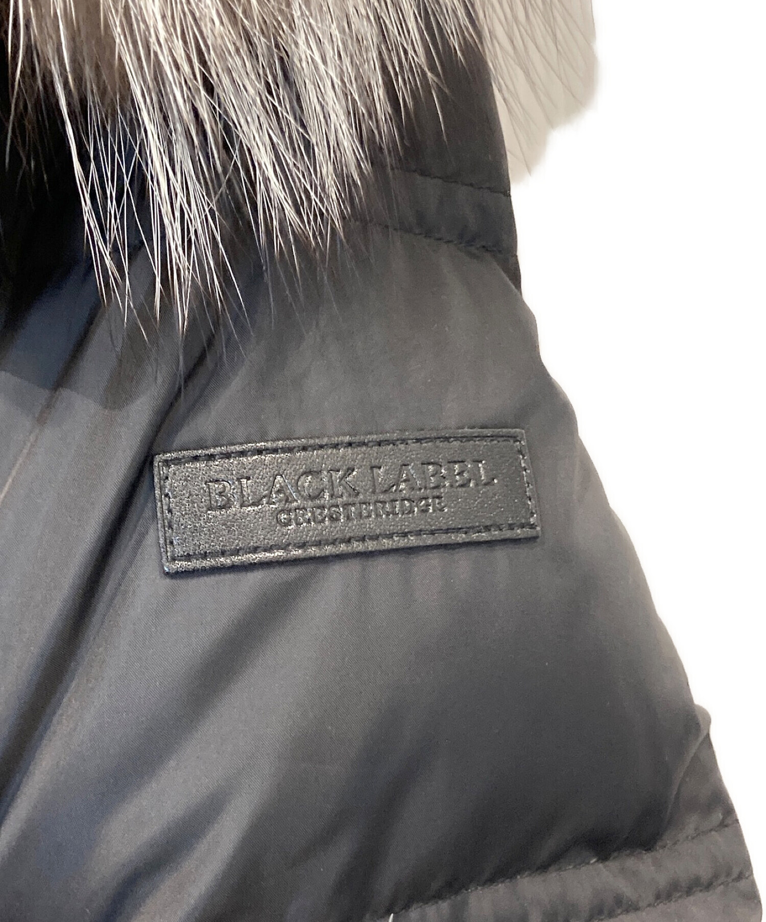 BLACK LABEL CRESTBRIDGE (ブラックレーベル クレストブリッジ) ファー付ダウンジャケット ブラック サイズ:L 未使用品