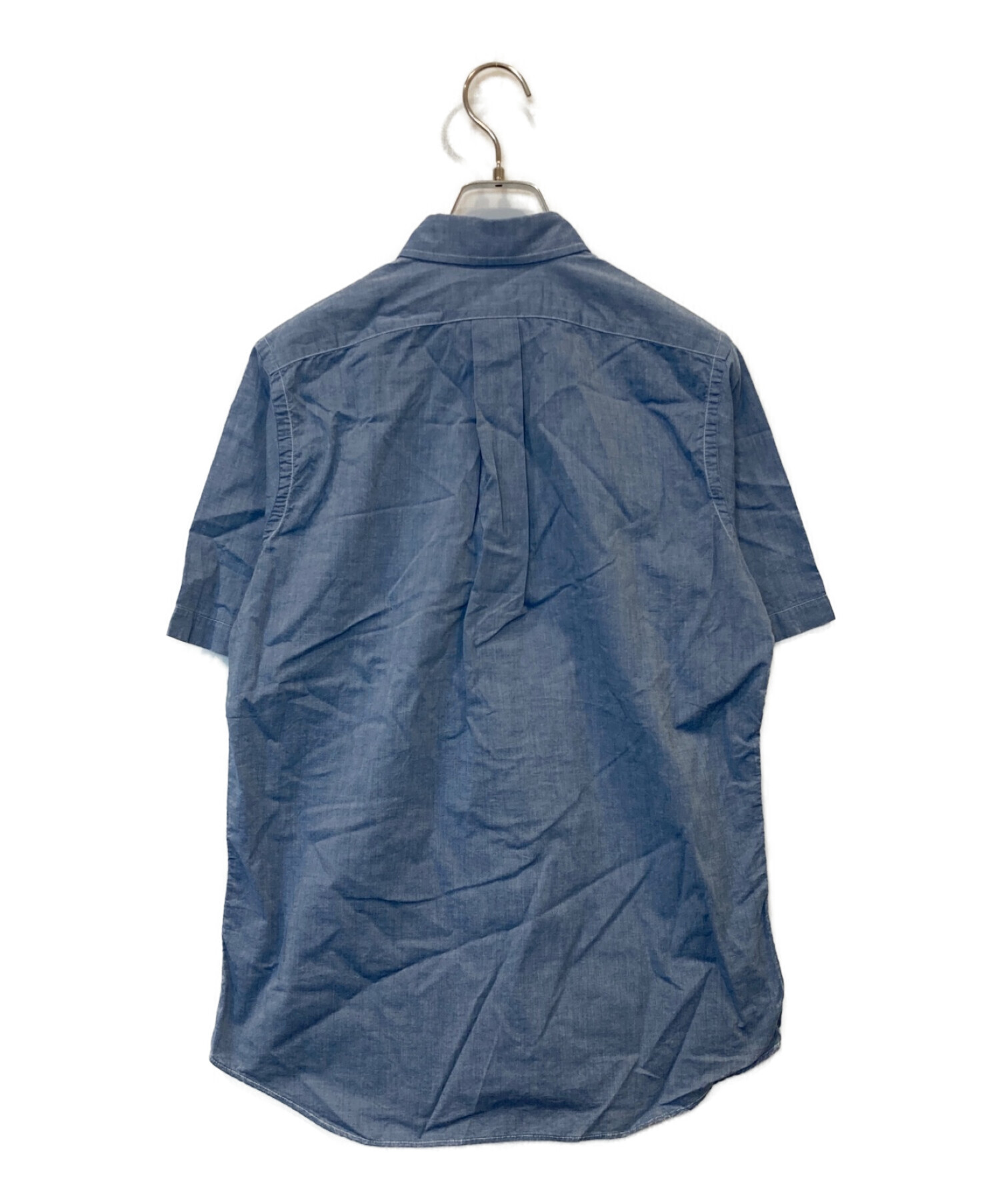 INDIVIDUALIZED SHIRTS (インディビジュアライズドシャツ) 半袖シャツ ブルー サイズ:14 1/2