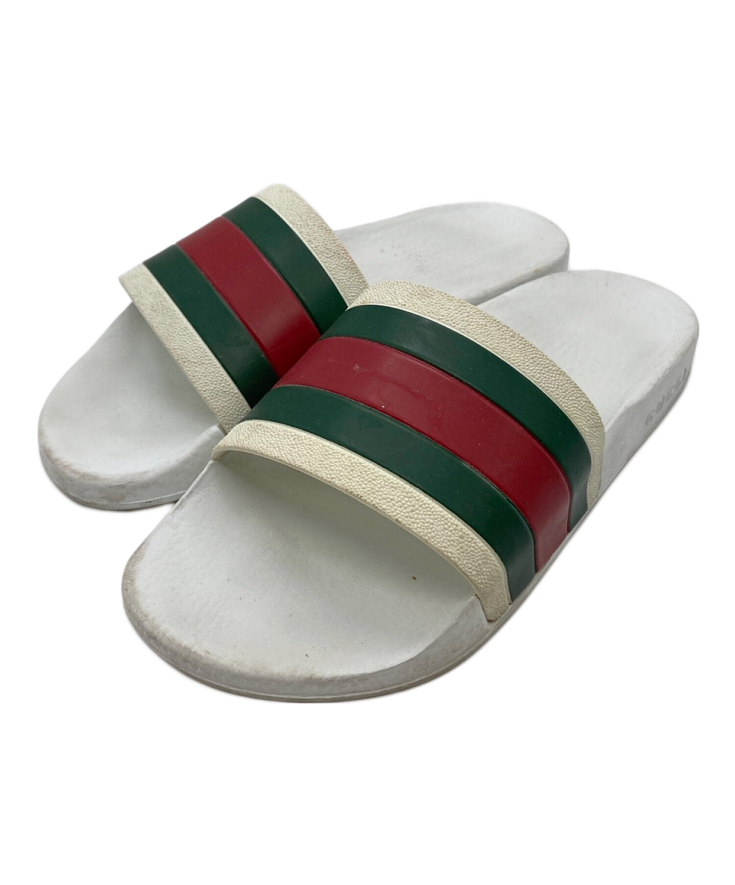 中古・古着通販】GUCCI (グッチ) シャワーサンダル ホワイト サイズ:5 