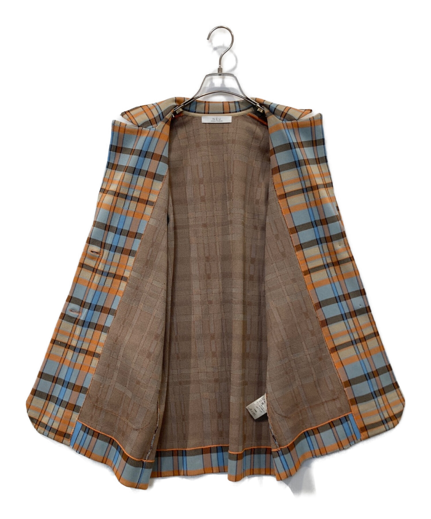 美品 ジャーナルスタンダード テーラードジャケット チェック柄 ブラウン 茶色 美品 ジャーナルスタンダード テーラードジャケット チェック柄