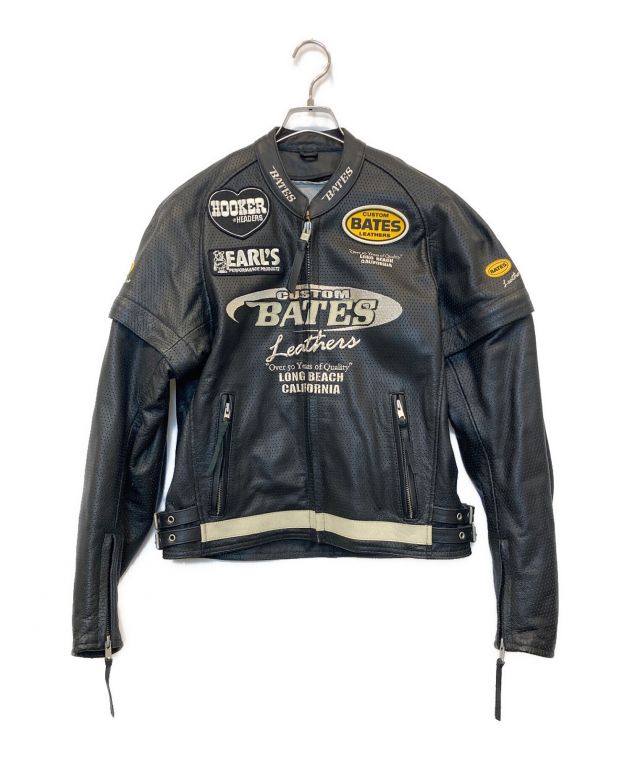 BATES ベイツ レザージャケット 牛革 M ライダース 春夏秋 BATES