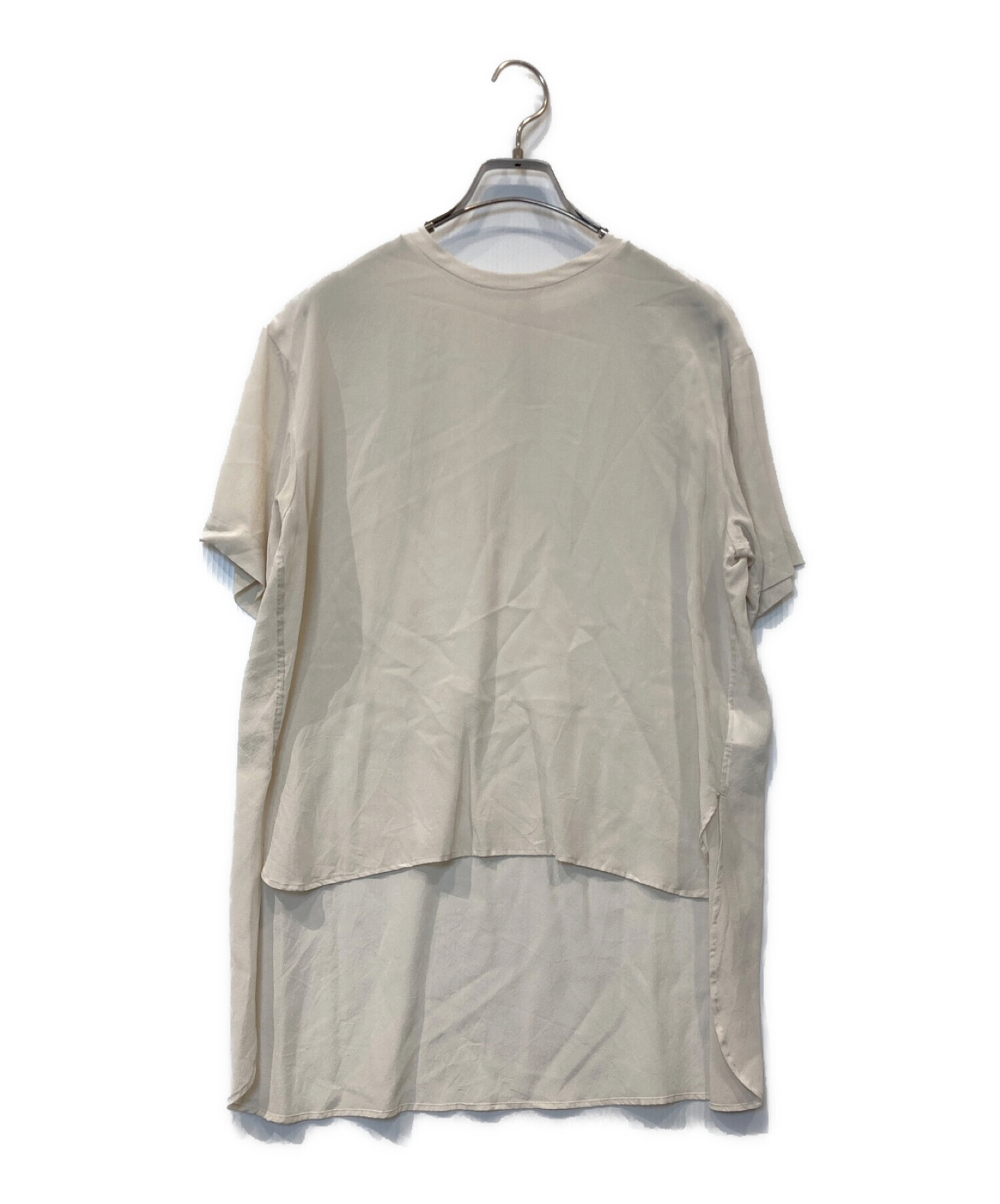 中古・古着通販】HERITANOVUM (ヘリテノーム) シルクブラウス ベージュ 