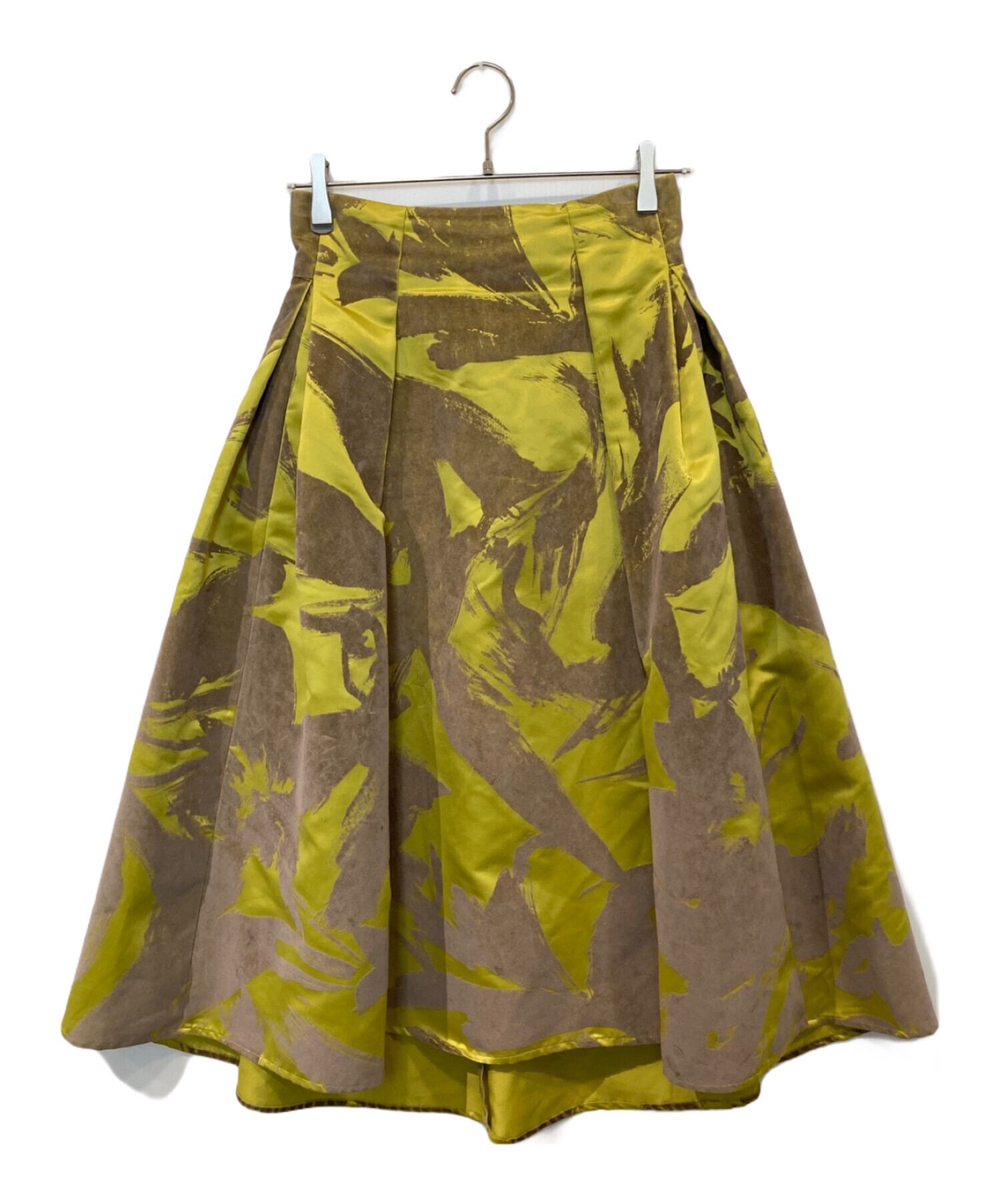 フロッキーフレアスカート イエロー☆FRAY I.D フレイアイディー FRAY  