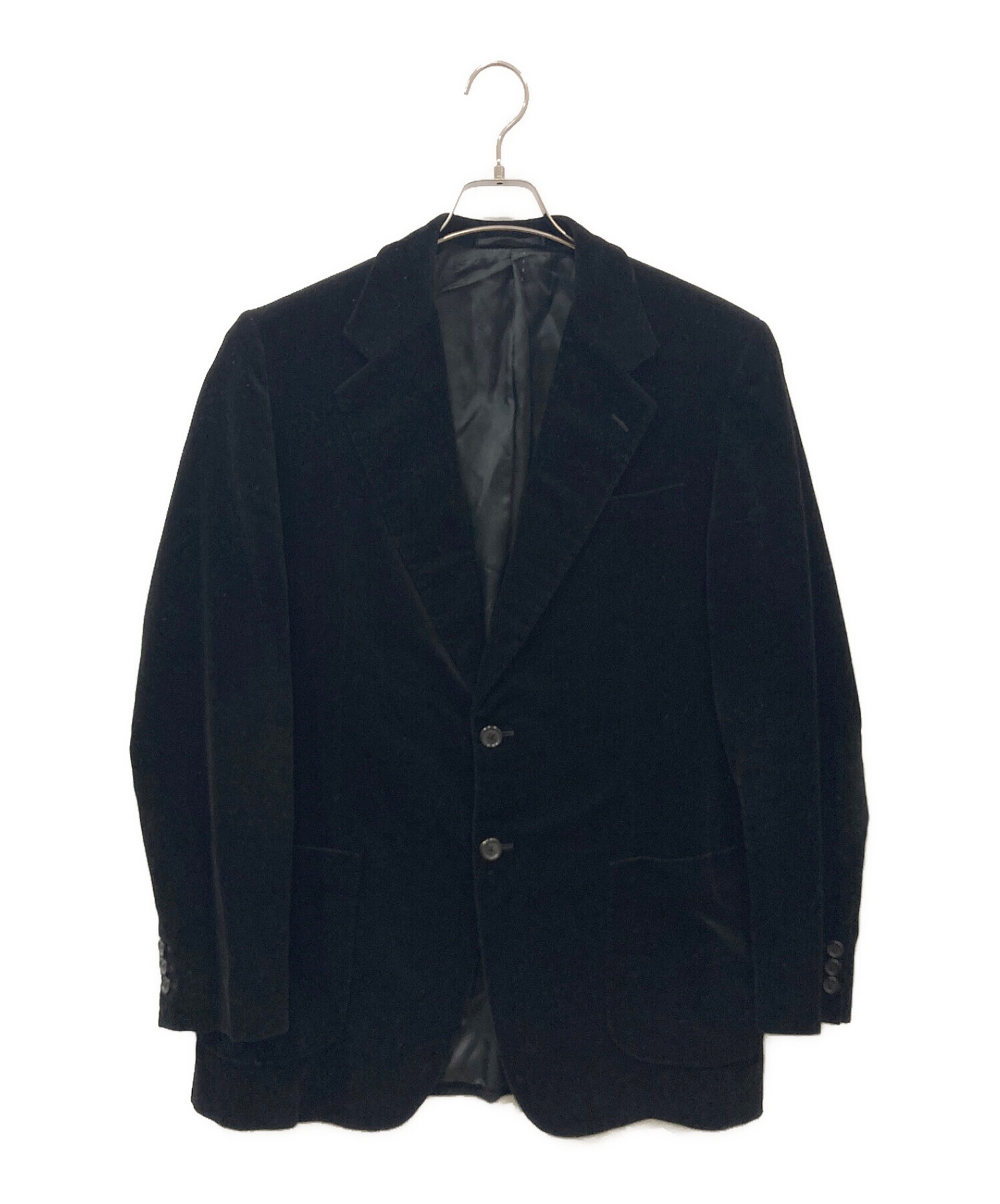 中古・古着通販】PRADA (プラダ) ベロア2Bジャケット ブラック 