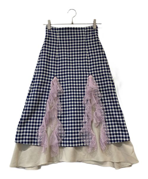 NAIFE / Frilled slit flare skirt 