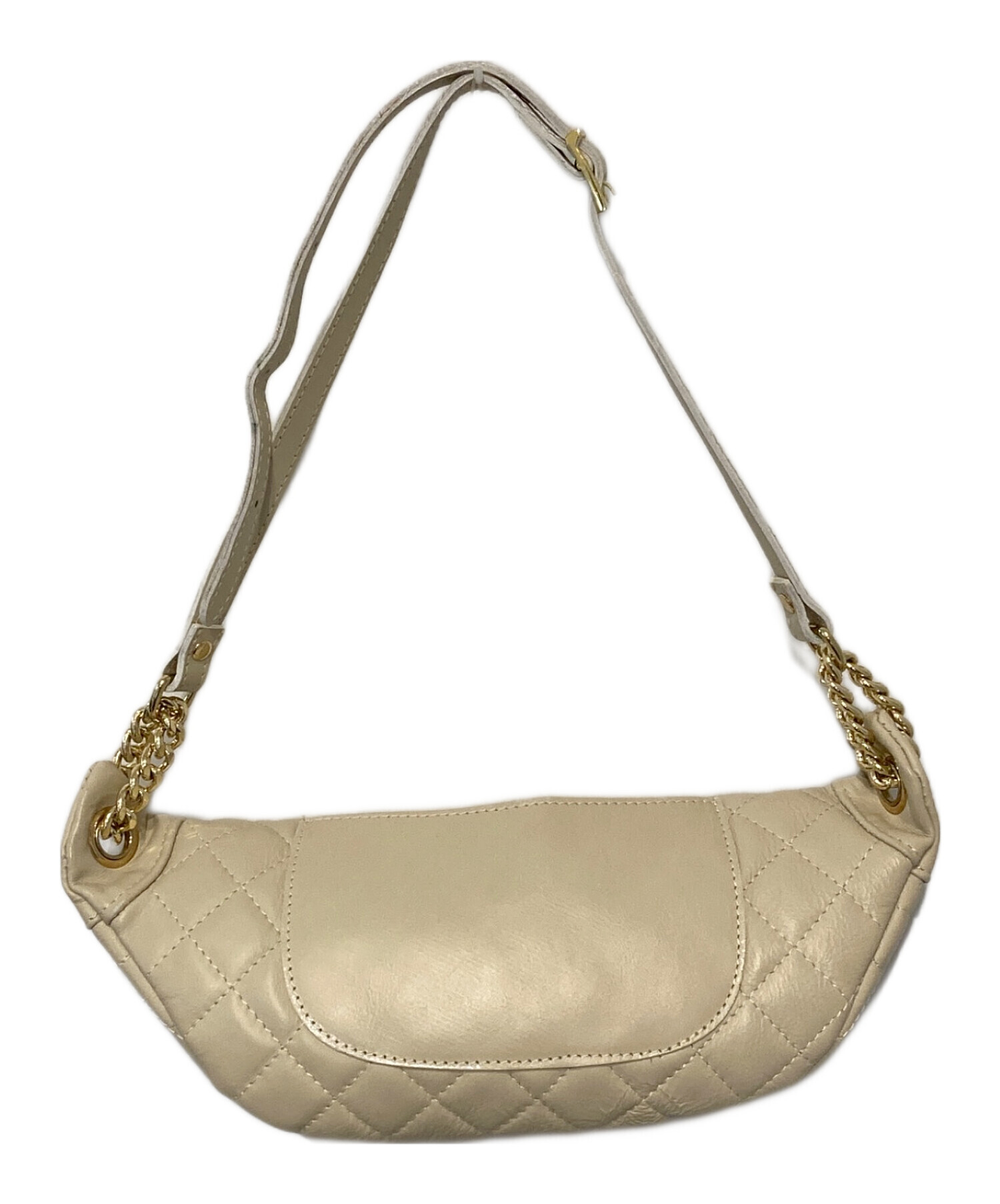 ◇ AULENTTI ◇ AULENTTI キルティング ボディバッグ ライトブラウン