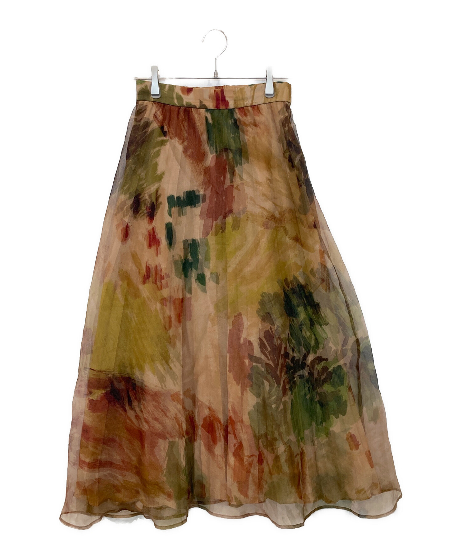 中古・古着通販】Ameri (アメリ) UND WILLOW PAINT PLEATS SKIRT 