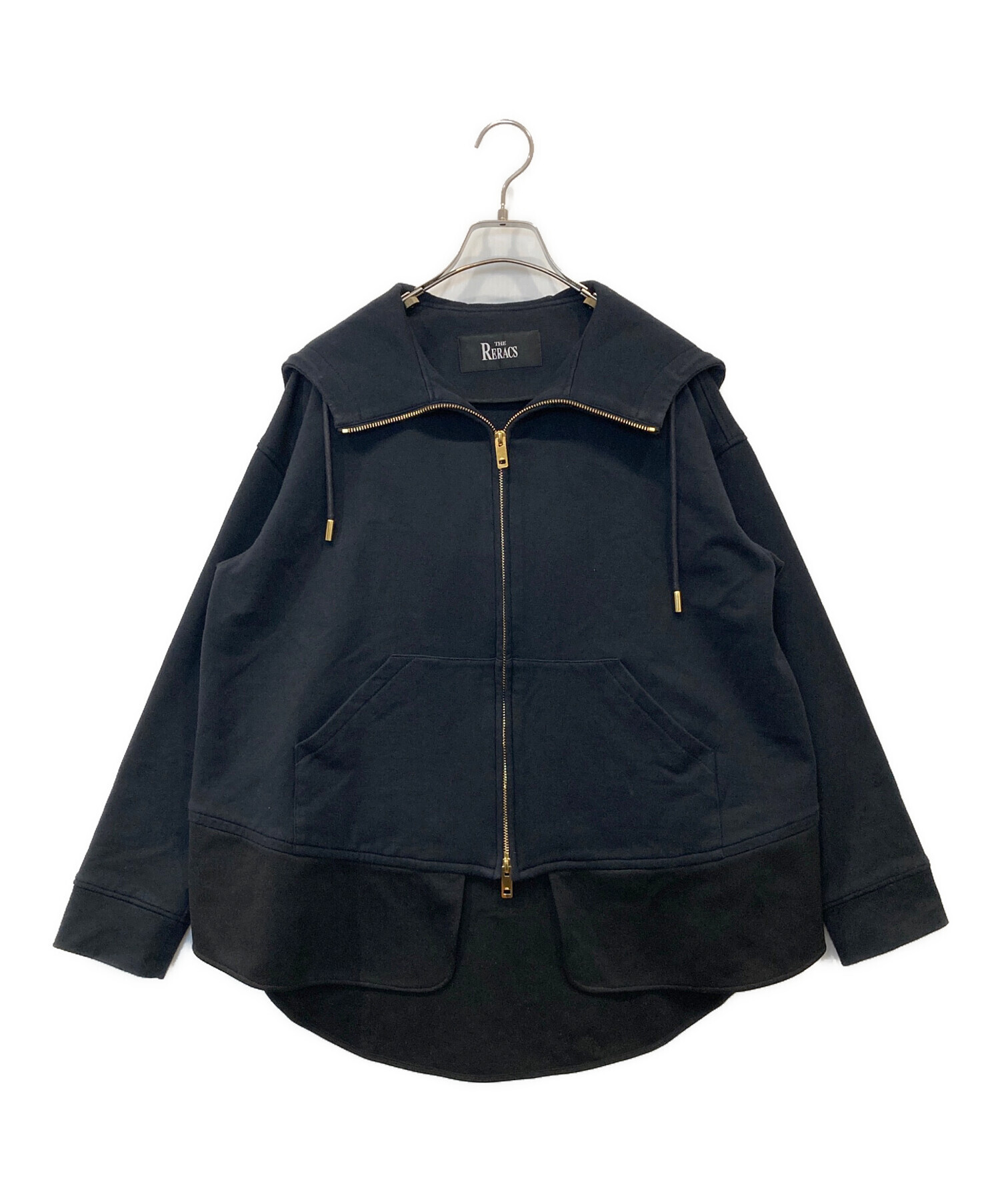 中古・古着通販】THE RERACS (ザ リラクス) ジップパーカー ブラック 