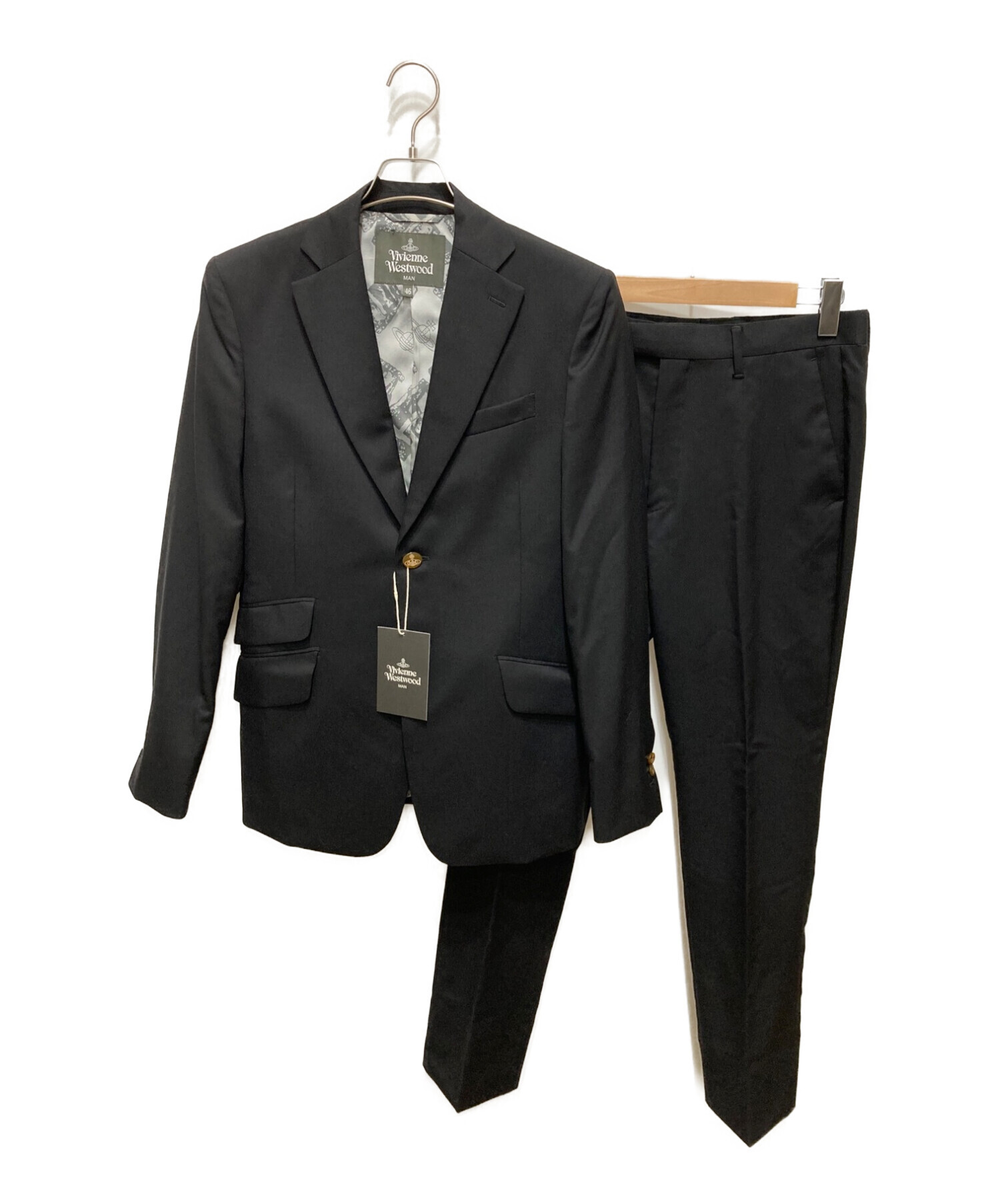 美品Viviennewestwood man スーツ　セットアップ　ブラックスーツ