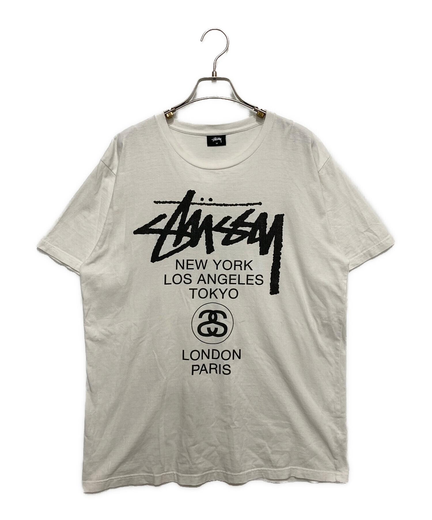 ロンT 黒XL ワールドツアー STUSSY - Tシャツ/カットソー(七分/長袖)
