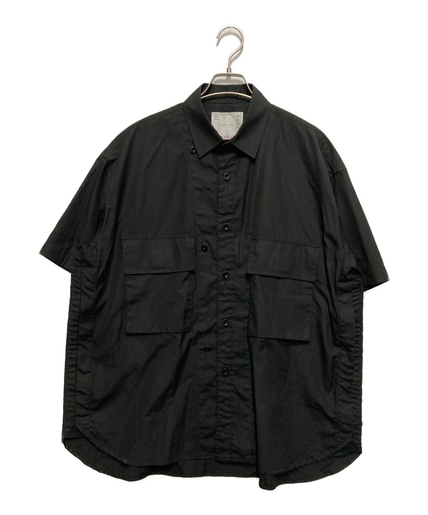 sacai (サカイ) Cotton Poplin Shirt(コットンポプリンシャツ) ブラック サイズ:SIZE2