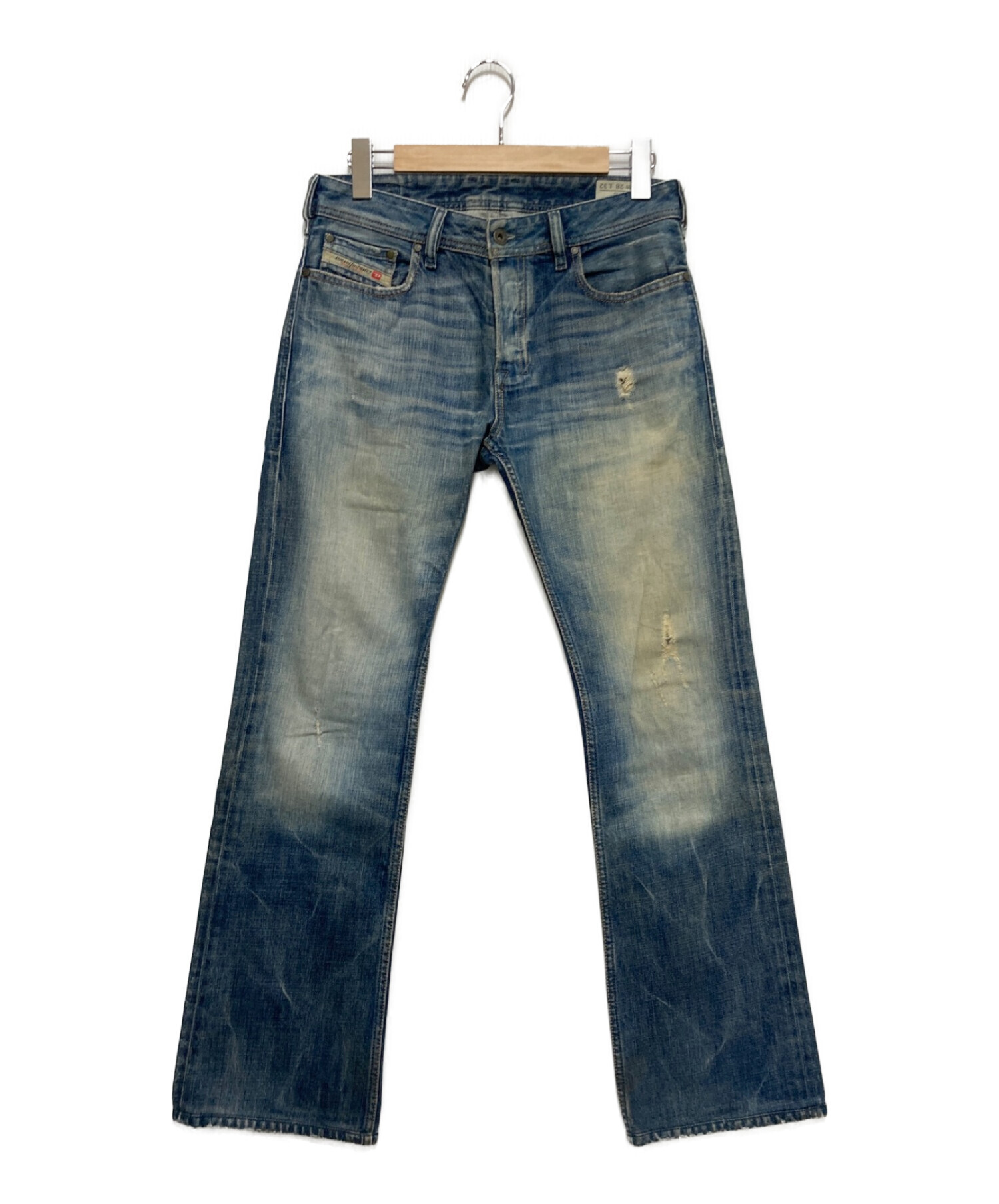 中古・古着通販】DIESEL (ディーゼル) ダメージフレアデニムパンツ