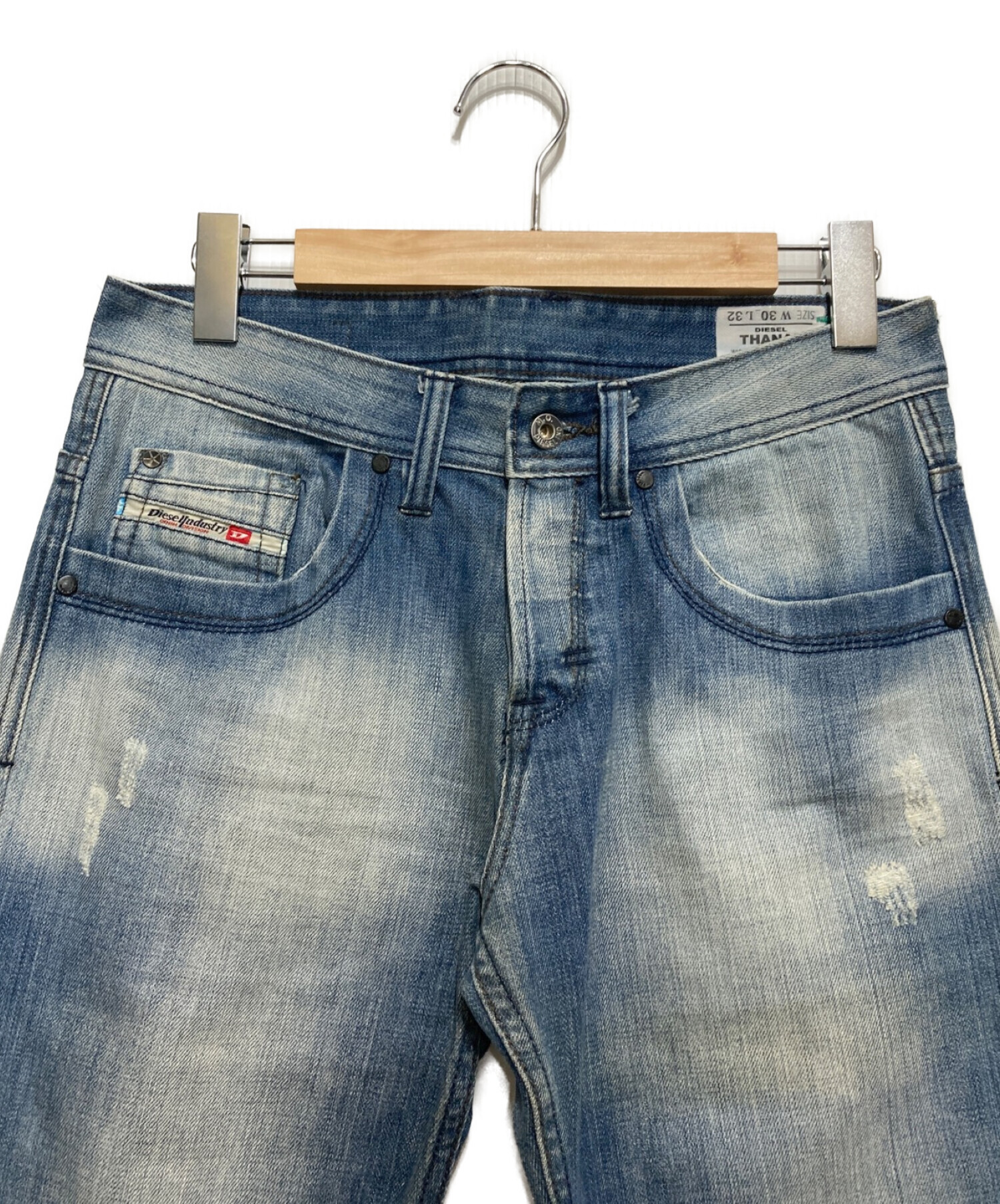 中古・古着通販】DIESEL (ディーゼル) ダメージ加工デニムパンツ 