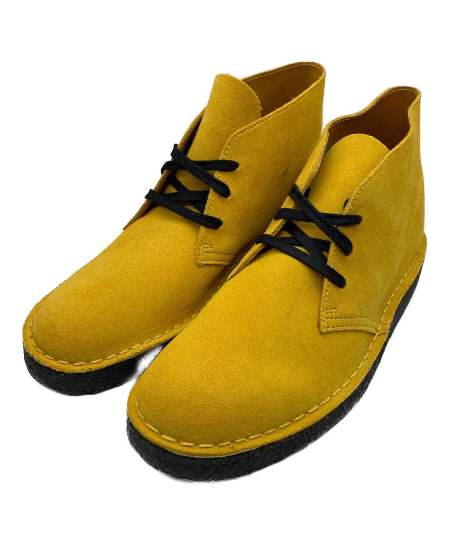 中古・古着通販】CLARKS (クラークス) チャッカーブーツ イエロー 