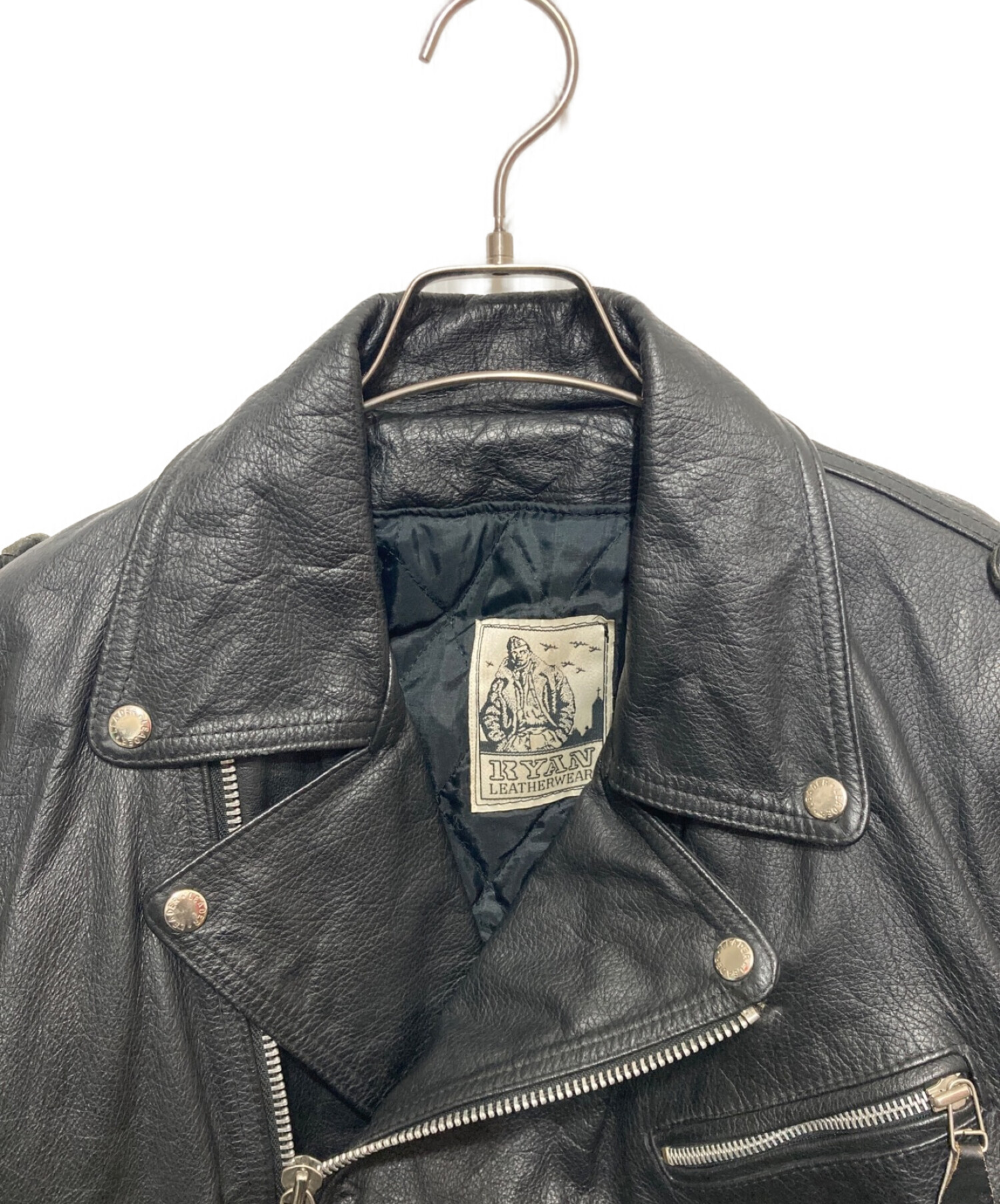 中古・古着通販】RYAN (ライアン) ライダースジャケット ブラック 