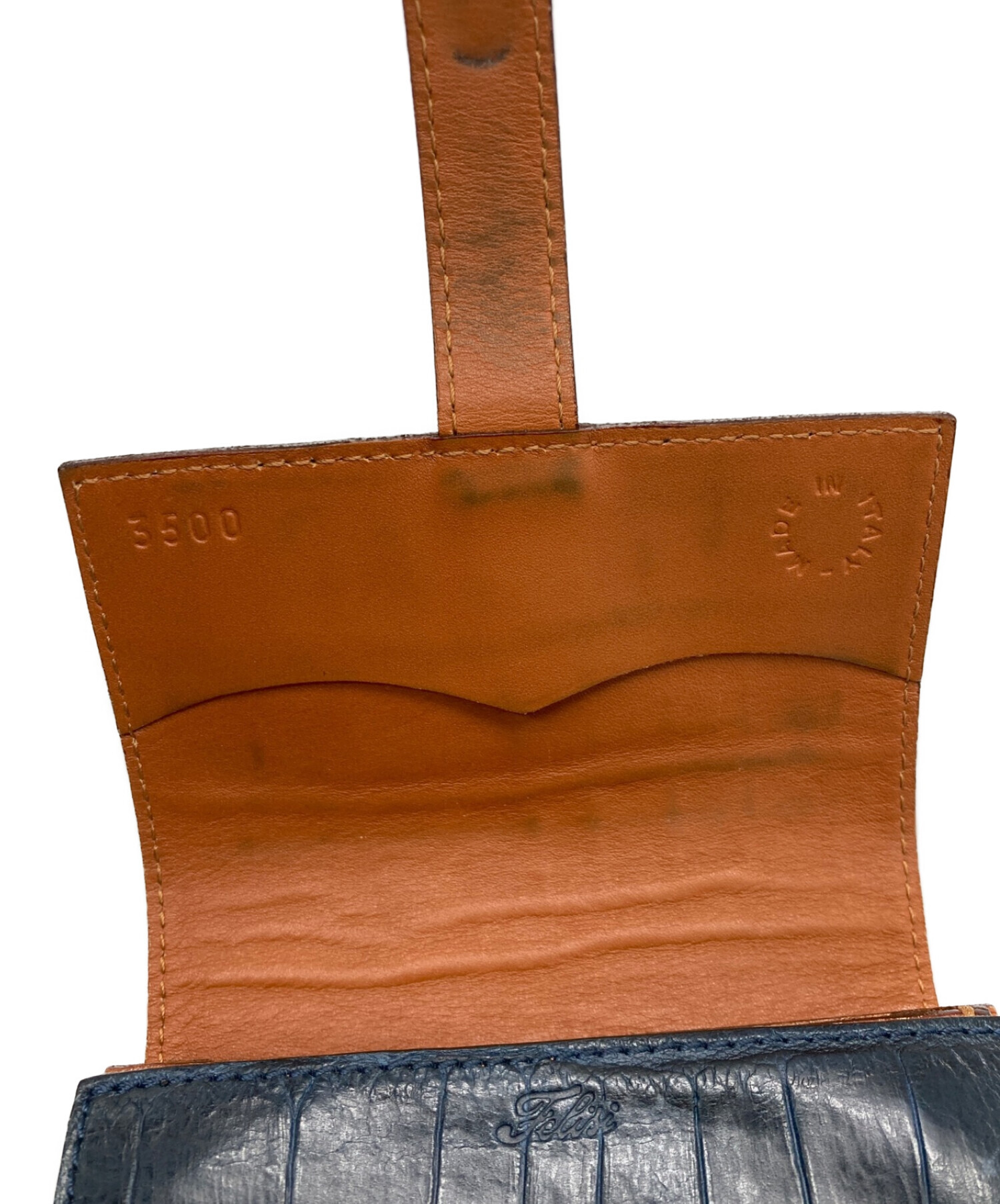 Felisi フェリージ 財布・コインケース - オレンジ 暗かっ 【古着  