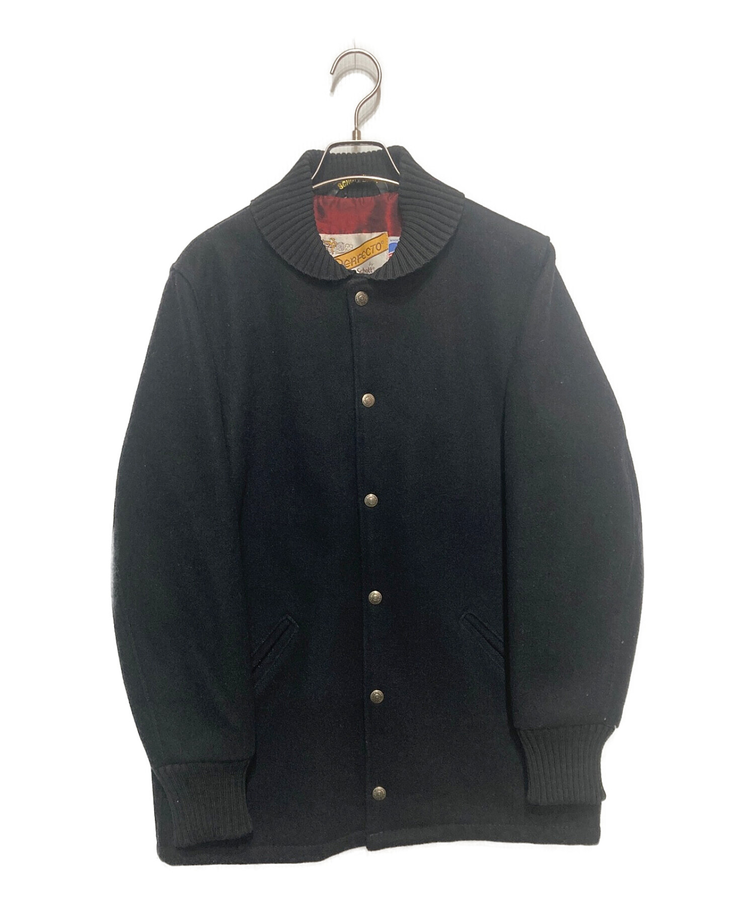 Schott スタジャン ブラック 36