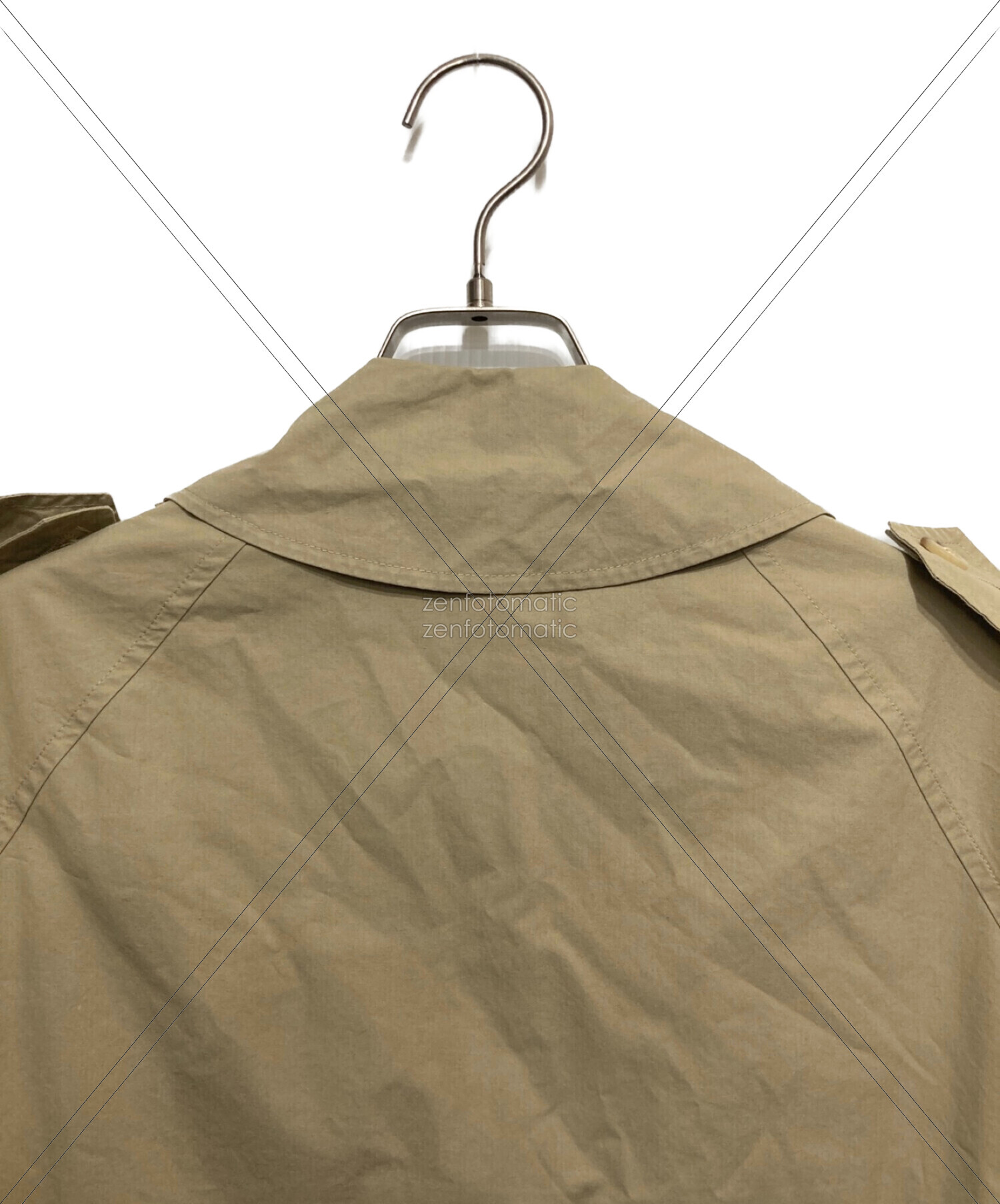 ポロバイラルフローレン 一枚袖 ステンカラーコート Mサイズ ベージュ 三角タグ