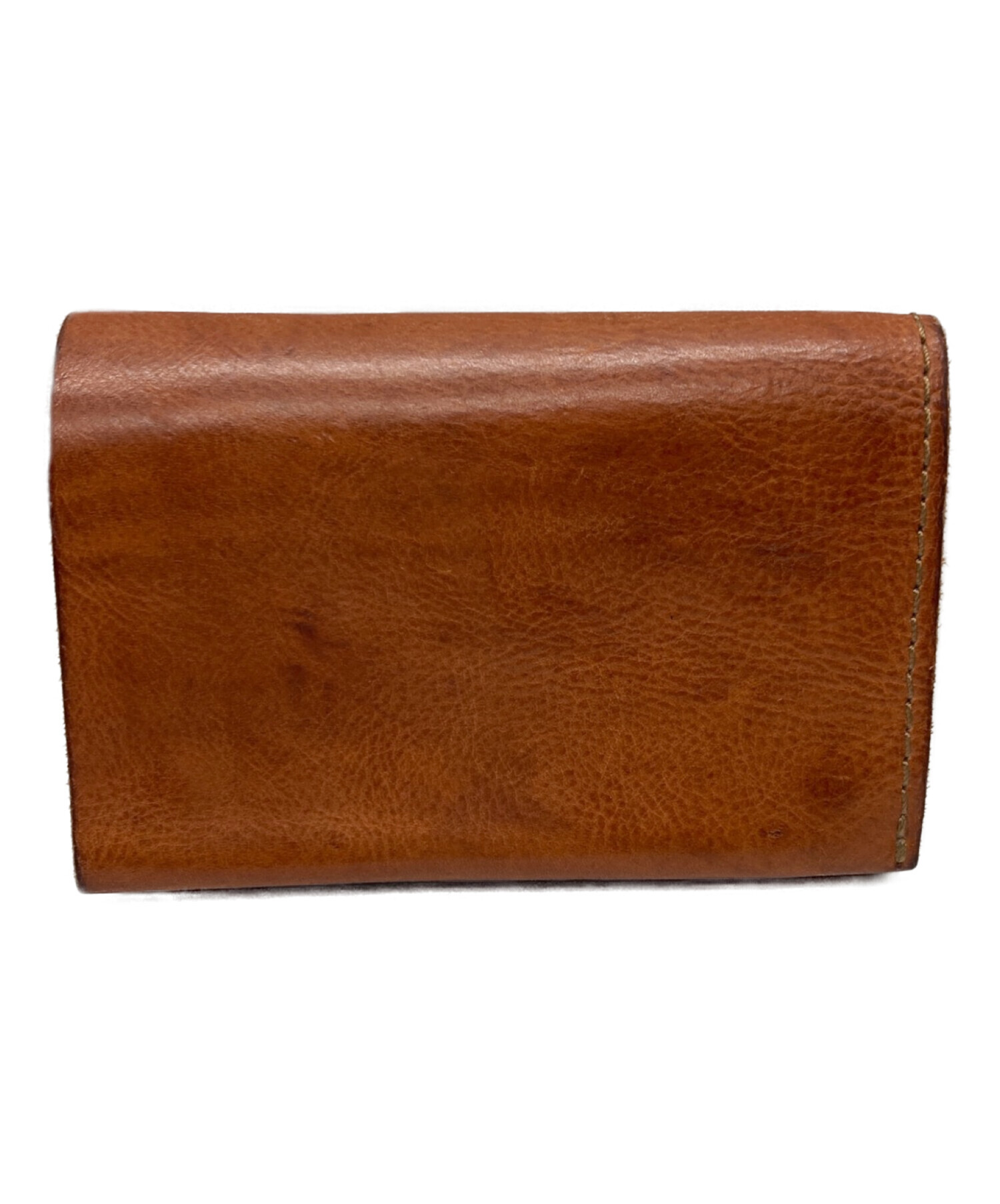 HERZ オルガン organ 二つ折り財布 ブラウン 小型 コンパクトながら革