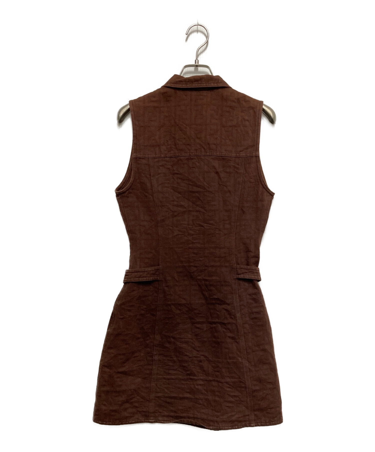 FENDI フェンディズッカ柄ノンスリーブワンピース