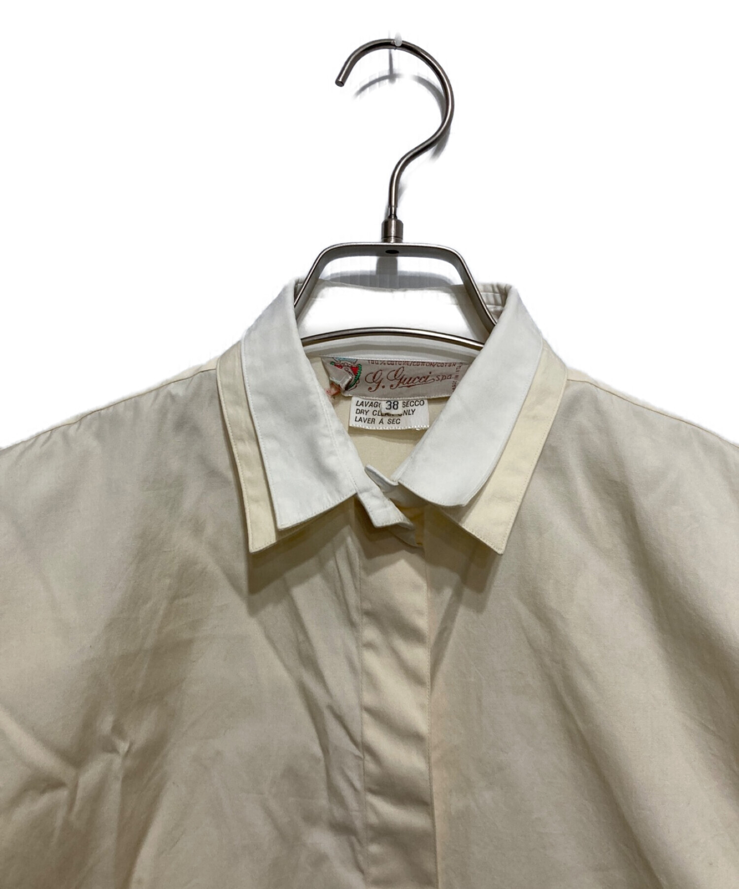 中古・古着通販】GUCCI (グッチ) ヴィンテージシャツ ホワイト サイズ 