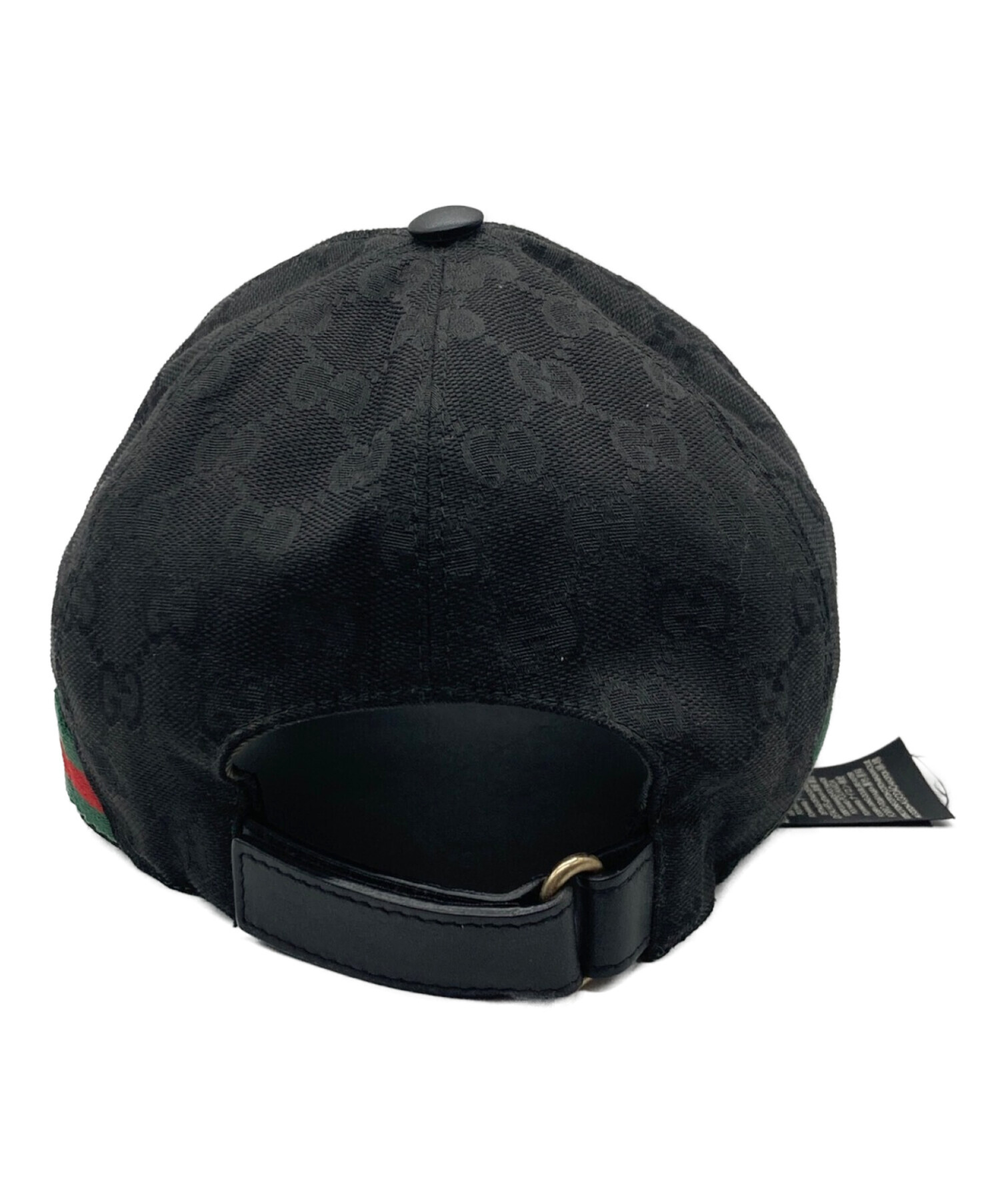 美品■グッチ　ベースボールキャップ　インターロッキング　シェリーライン　黒色　L GUCCI グッチ ベースボールキャップ Lサイズ 黒 ブラック