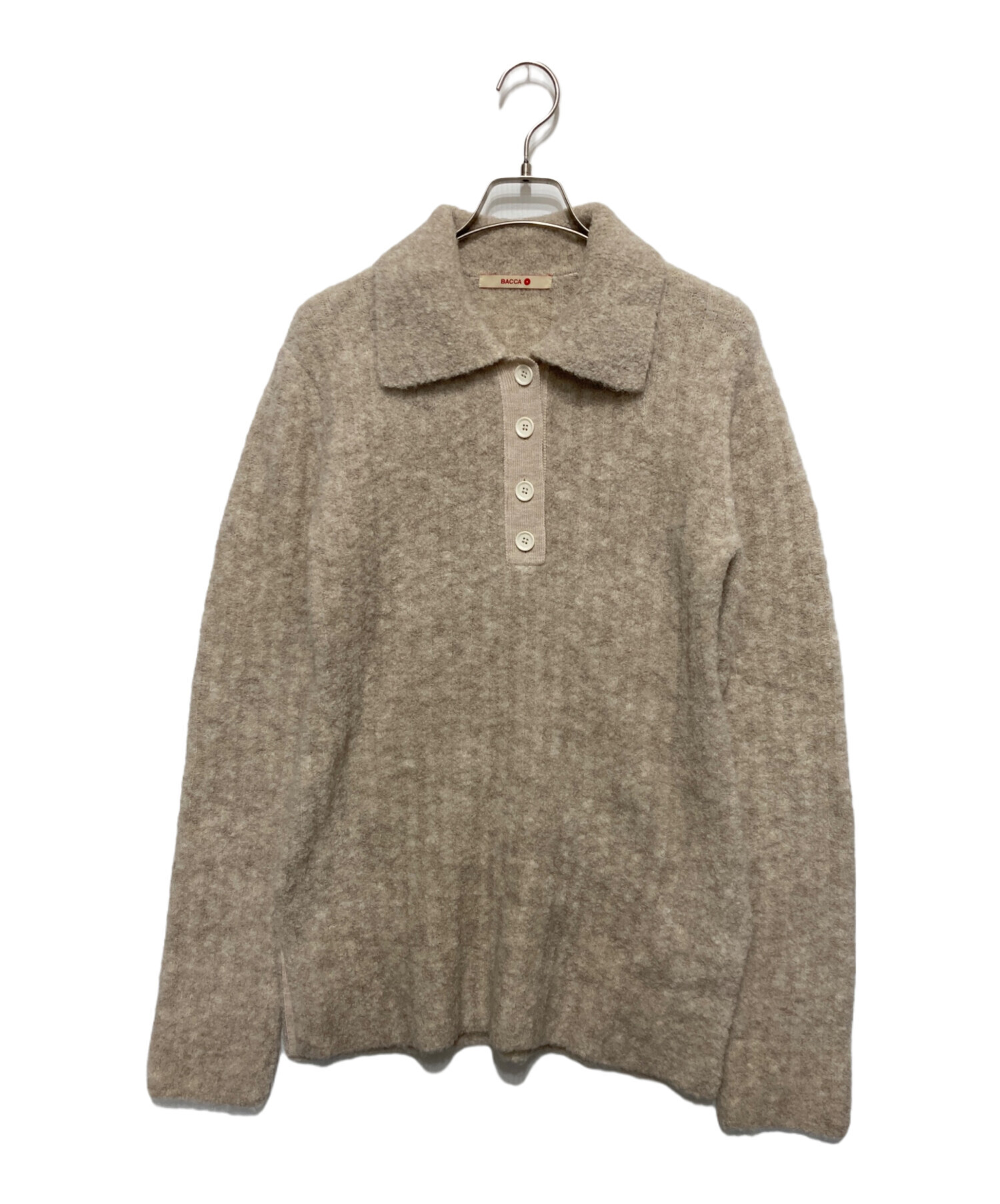 中古・古着通販】BACCA (バッカ) ベビーアルパカループ ポロニット 