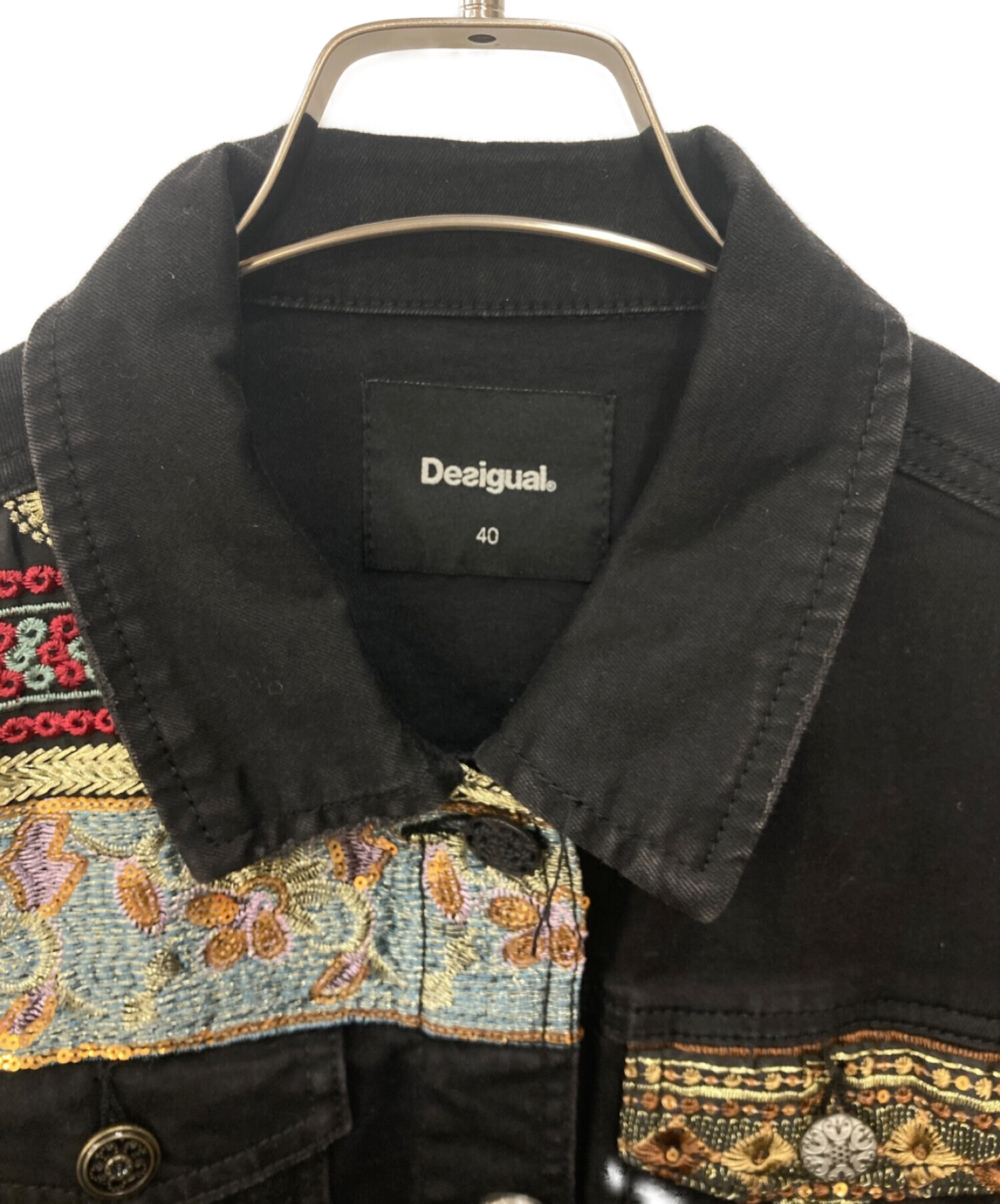 中古・古着通販】Desigual (デシグアル) デニムジャケット ブラック 