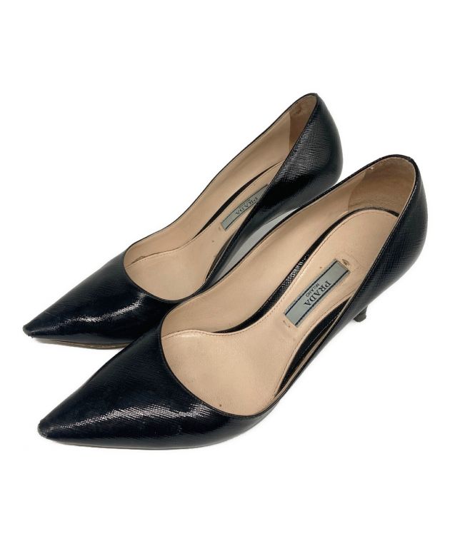 中古・古着通販】PRADA (プラダ) パンプス ブラック サイズ:35.5 