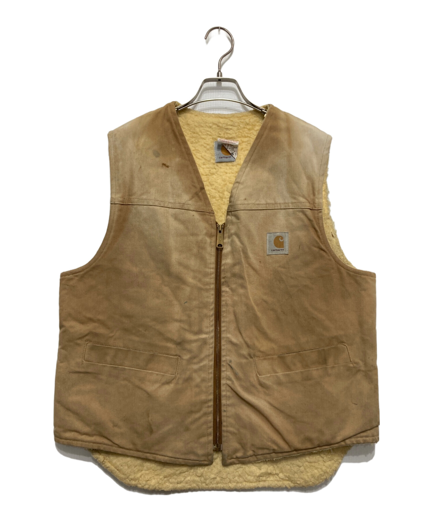 中古・古着通販】CarHartt (カーハート) ダックベスト ベージュ サイズ 