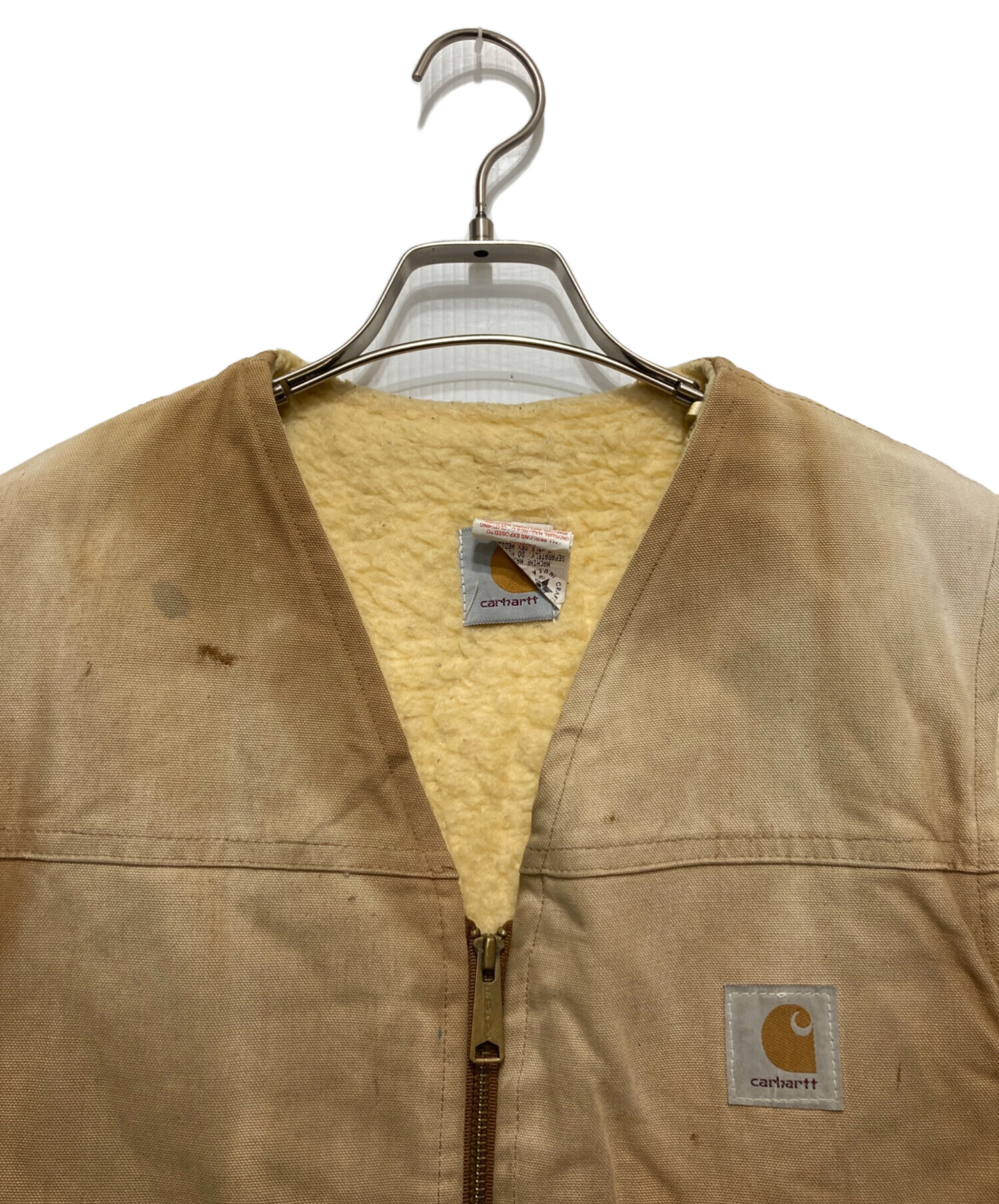 中古・古着通販】CarHartt (カーハート) ダックベスト ベージュ サイズ 