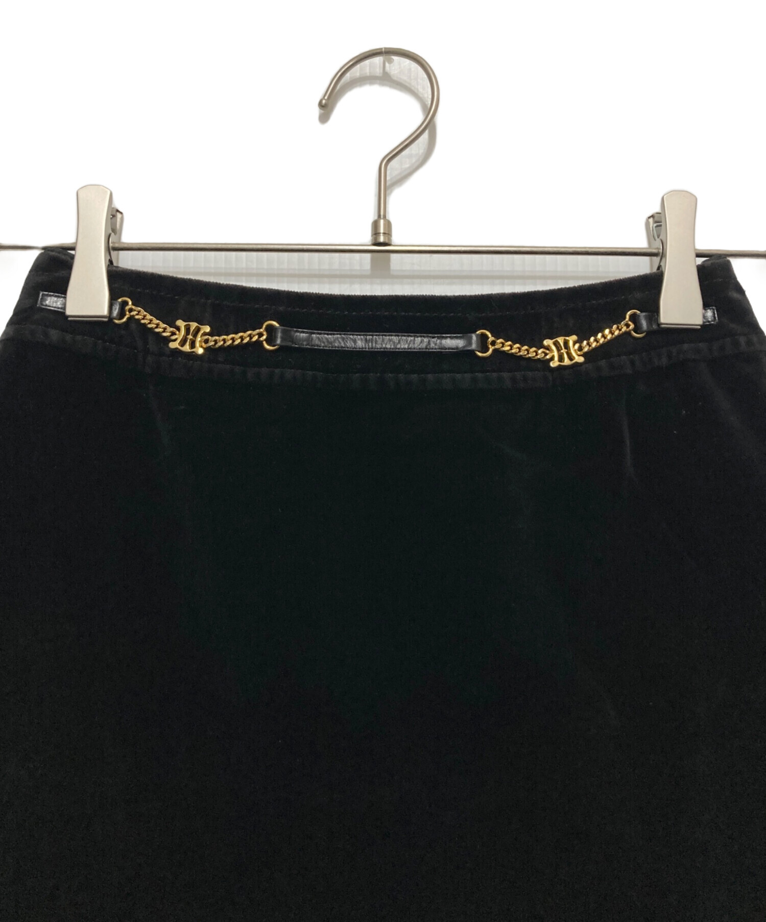 中古・古着通販】CELINE (セリーヌ) ベロアスカート ブラック 