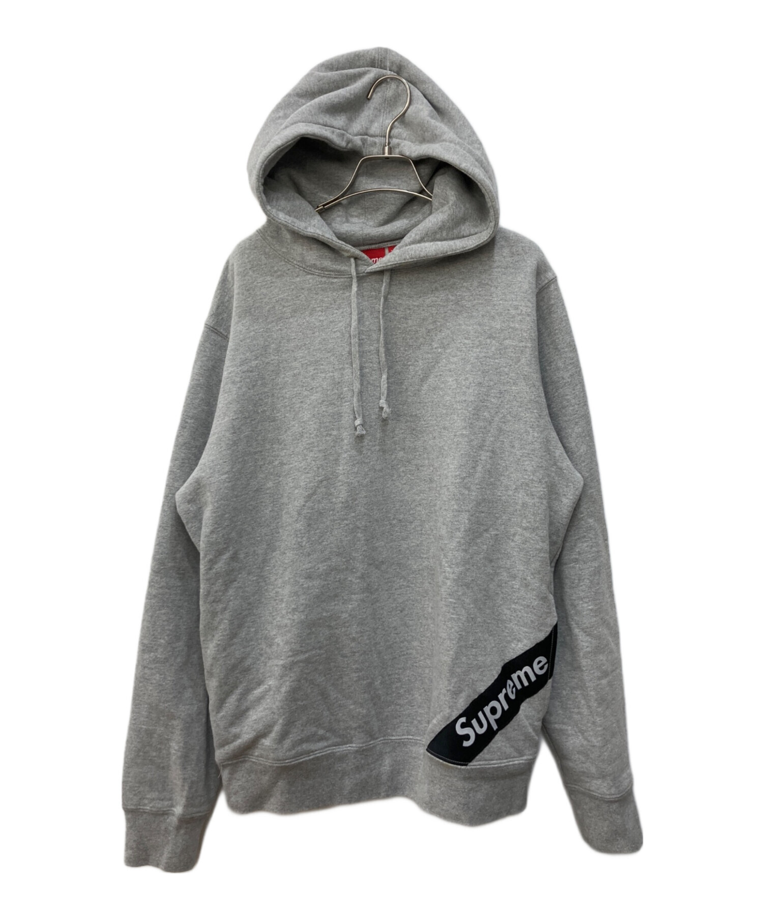 美品Supreme corner label hooded グレーM 美品Supreme corner label hooded グレーM