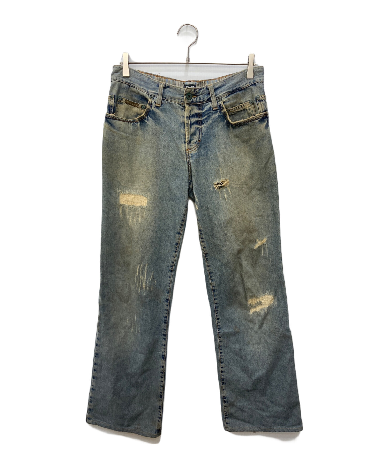 中古・古着通販】D&G (ディーアンドジー) ダメージデニムパンツ 