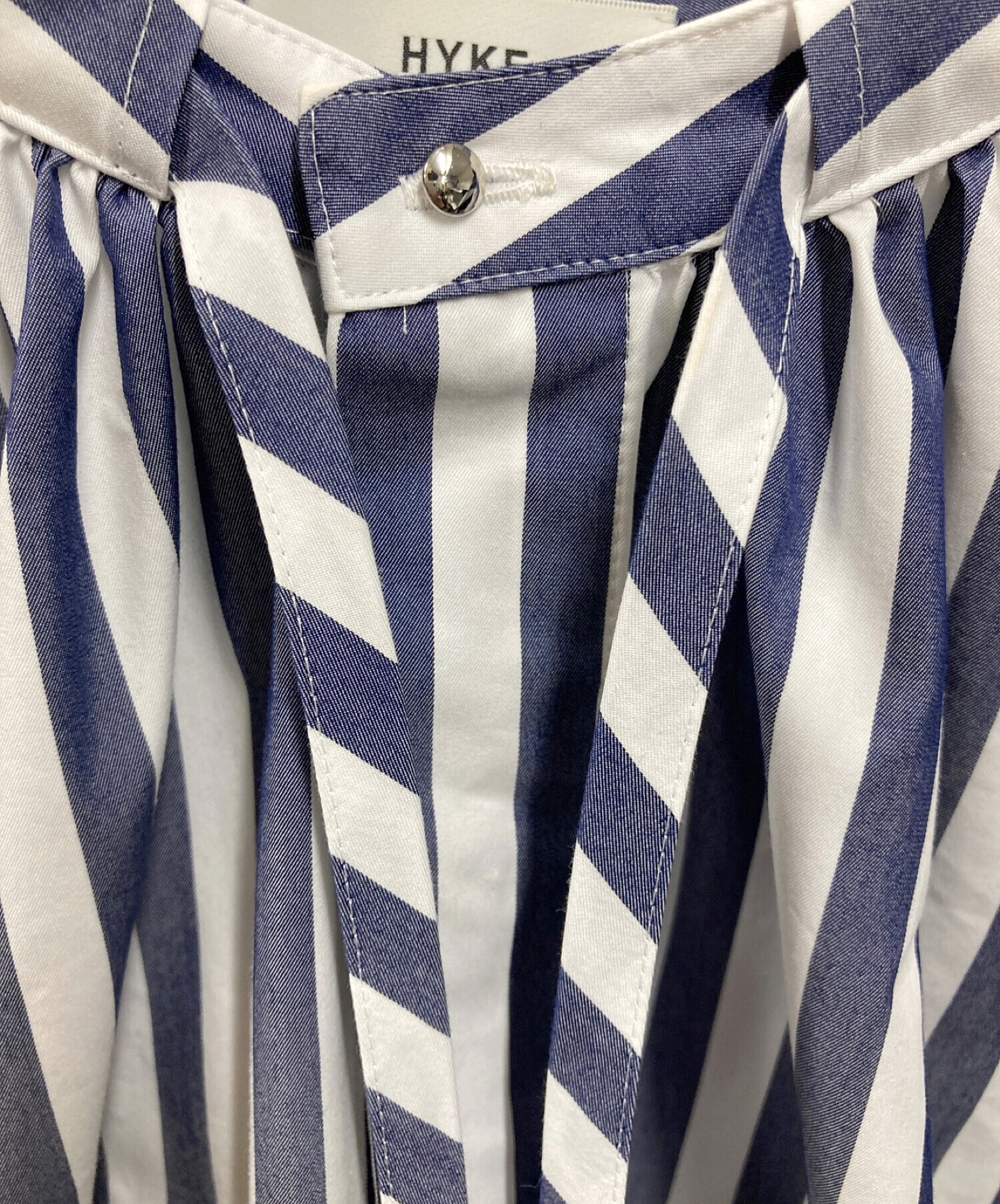 中古・古着通販】HYKE (ハイク) T/C STRIPED GATHERED DRESS(T/C 
