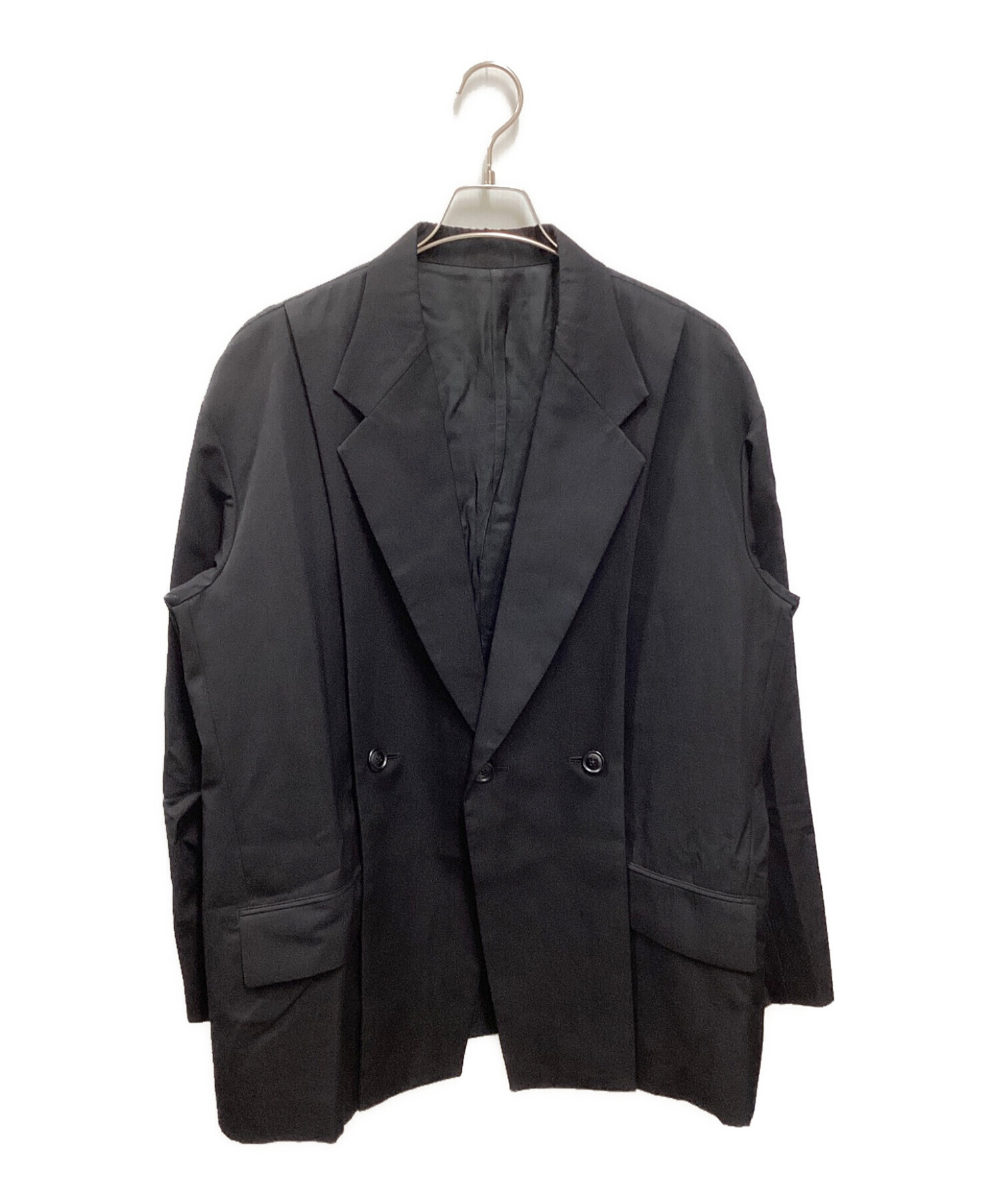 Ujoh (ウジョー) レイヤードデザインウールテーラードジャケット ブラック サイズ:3