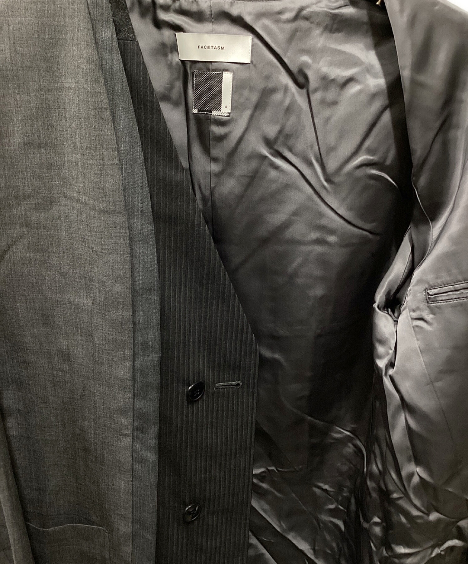 中古・古着通販】FACETASM (ファセッタズム) BUG TAILOR JACKET グレー 