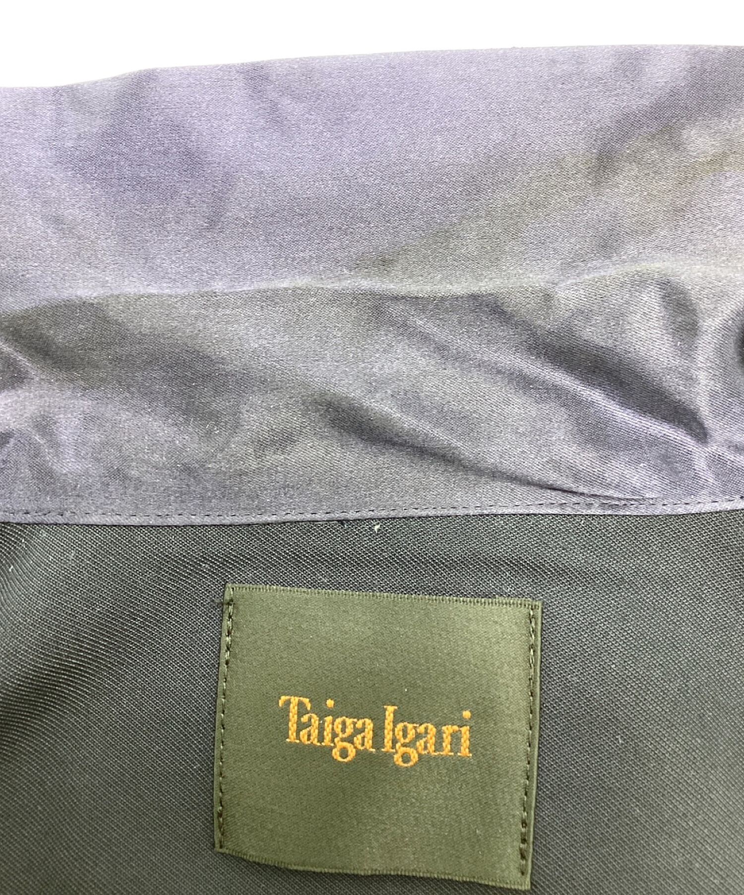 taiga igari (タイガイガリ) レーヨンオープンカラーシャツ ネイビー サイズ:S