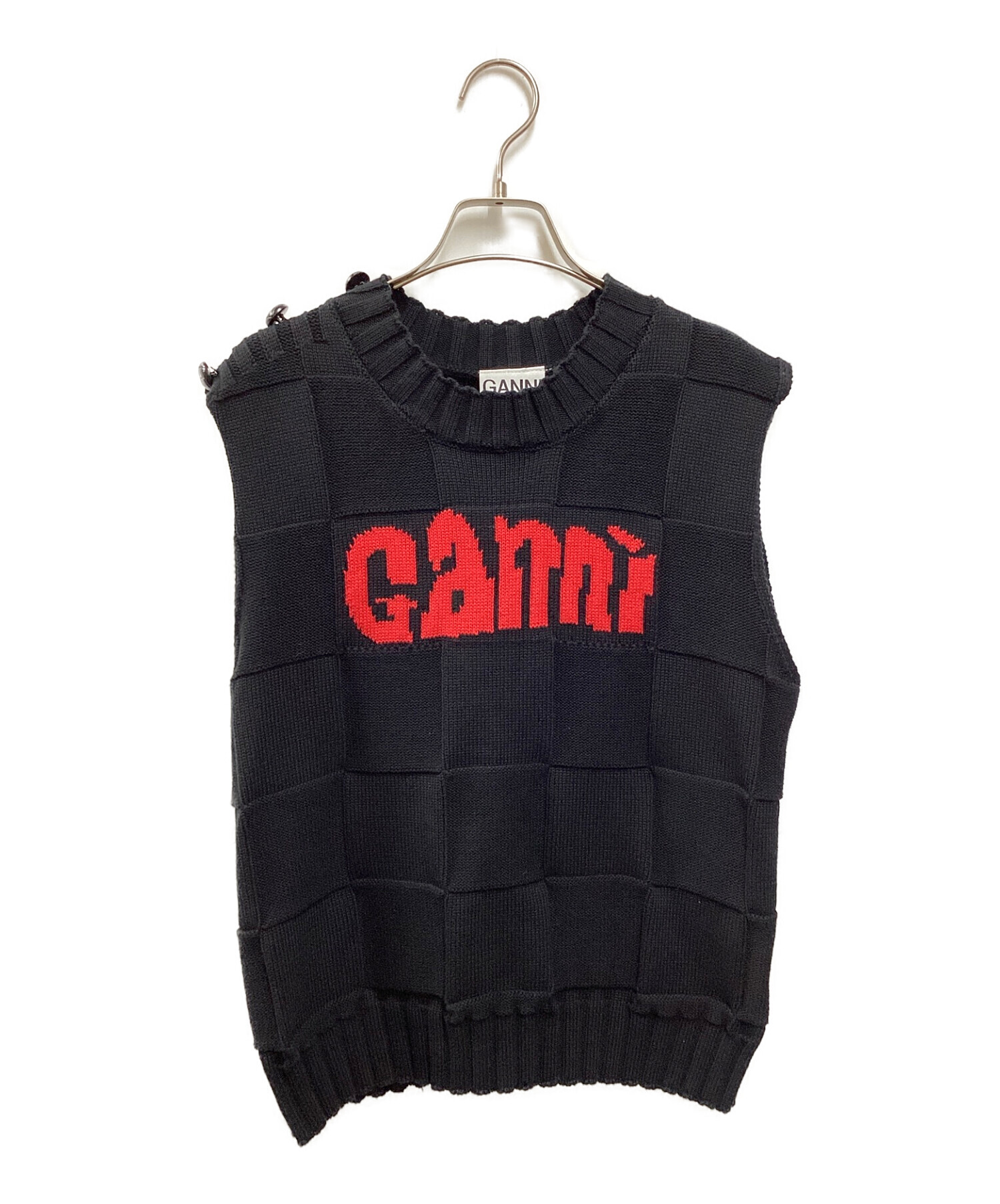 GANNI 尊 ロゴニットベスト