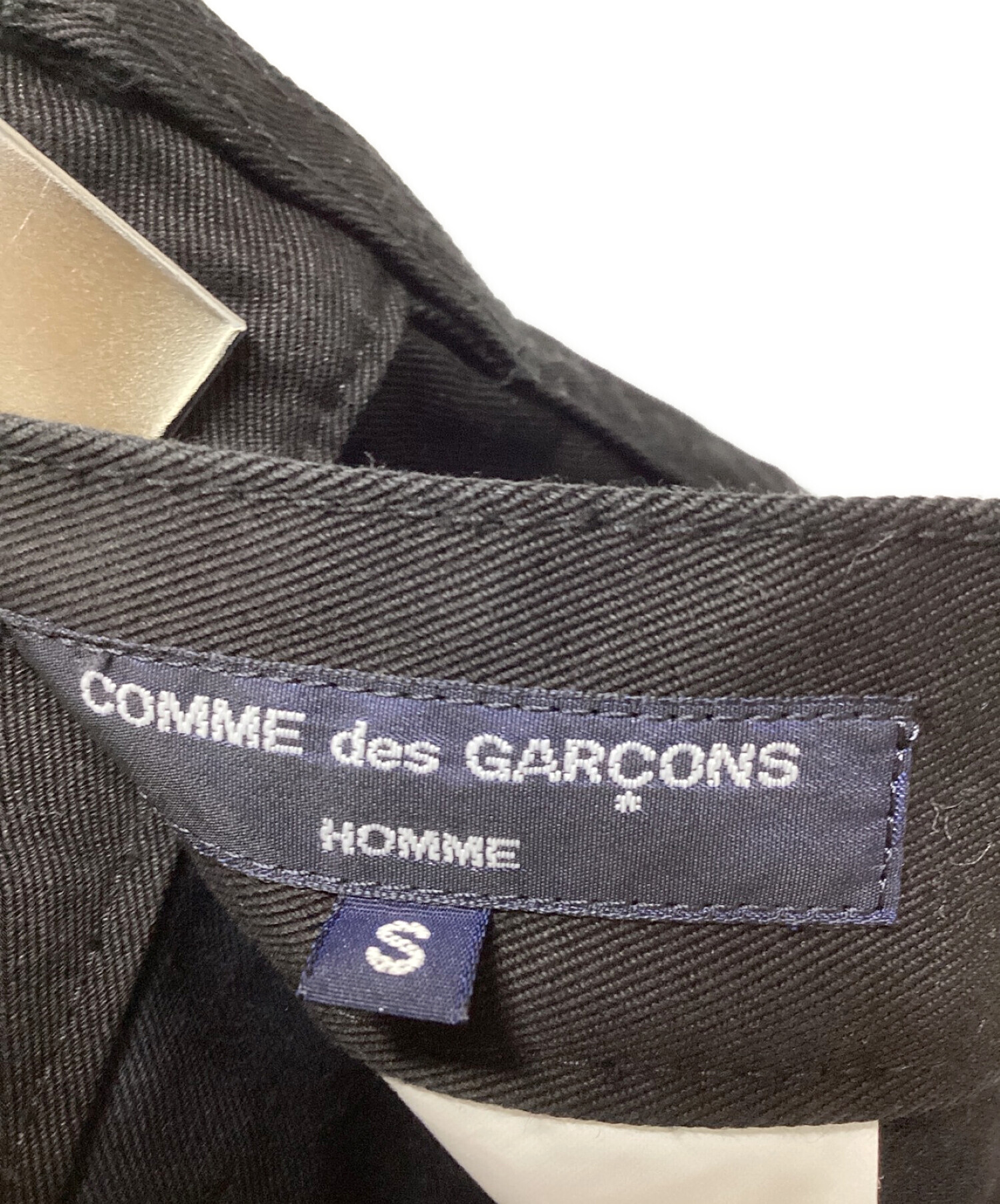 COMME des GARCONS HOMME (コムデギャルソン オム) 高密度コットンパンツ ブラック サイズ:S