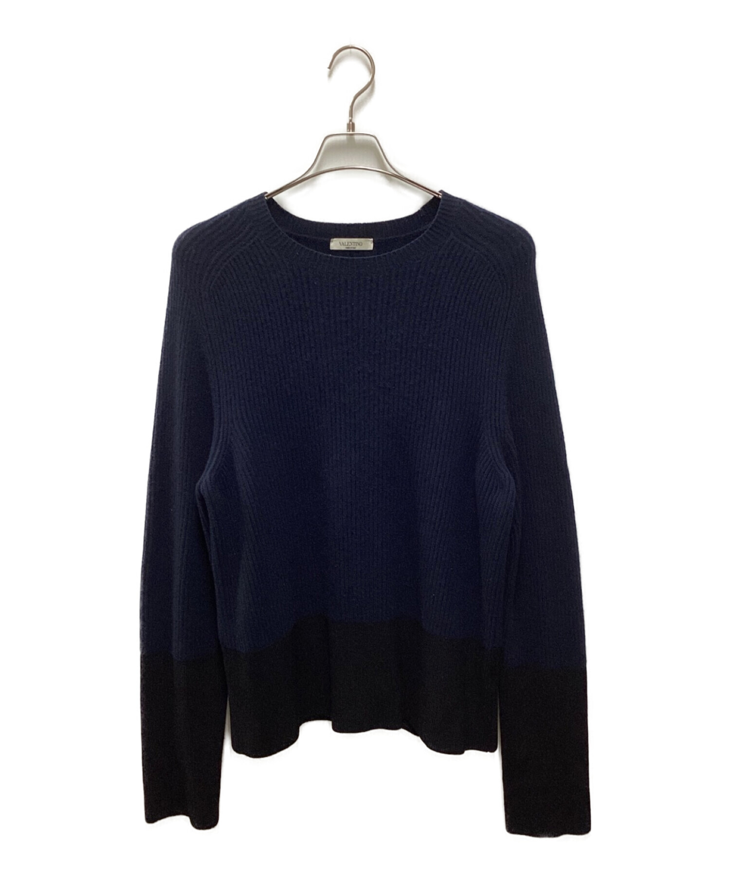 中古・古着通販】VALENTINO (ヴァレンティノ) クルーネックリブ切替 