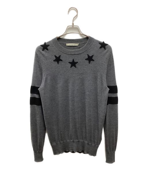 中古・古着通販】GIVENCHY (ジバンシィ) スターパッチニット グレー 