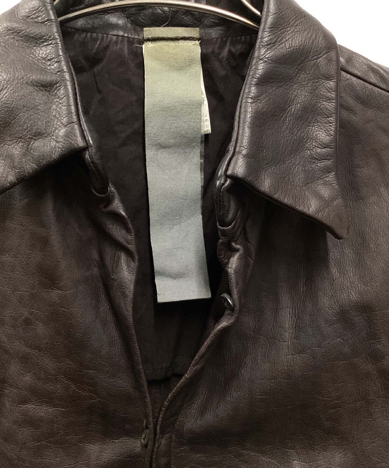 C DIEM (カルペディエム) レザーシャツジャケット ブラウン サイズ:-