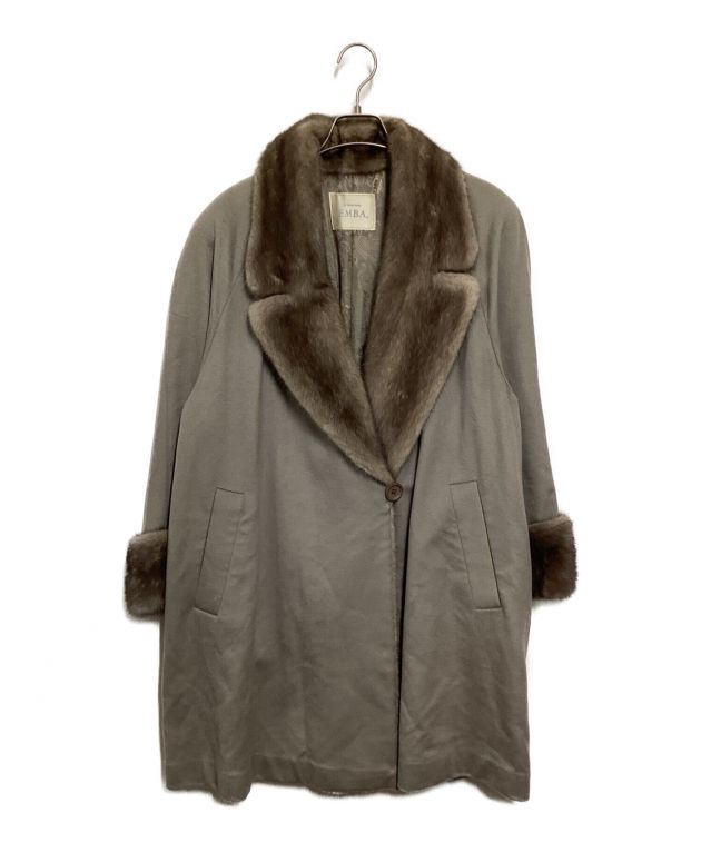 中古・古着通販】EMBA (エンバ) ファー付きロングカシミヤコート 