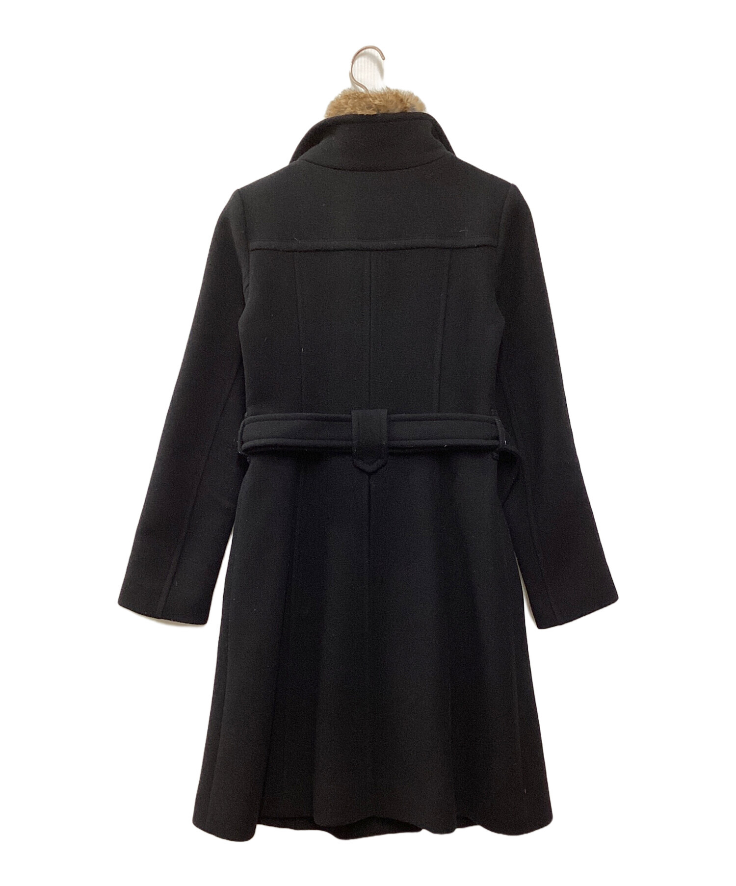 バーバリーブルーレーベル レザー 本革 ノバチェック ロングコート  