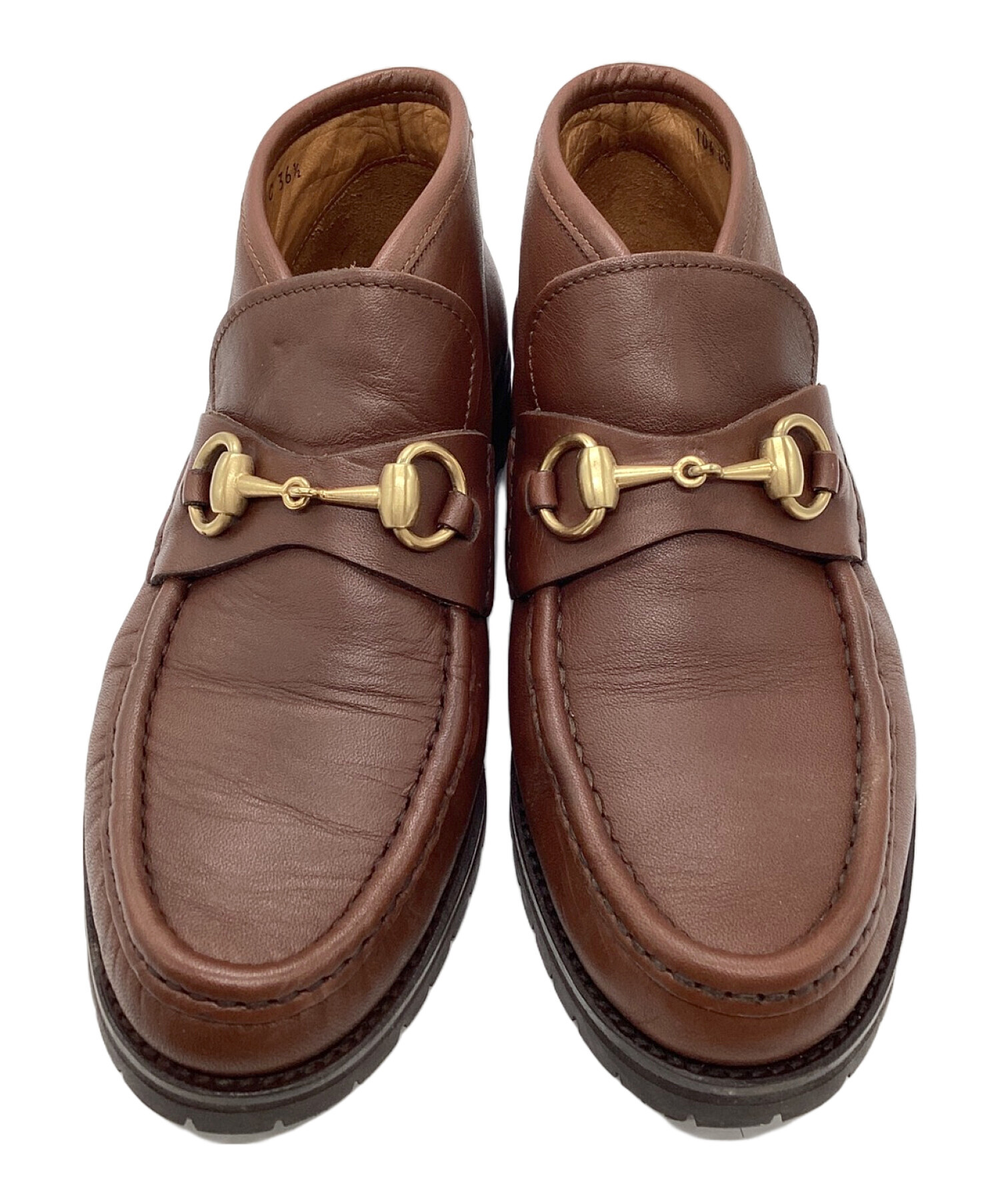 中古・古着通販】GUCCI (グッチ) ホースビット モカシンブーツ 
