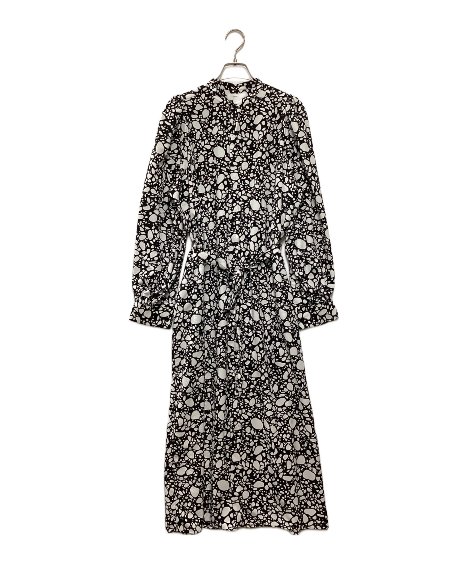 中古・古着通販】HYKE (ハイク) PEBBLE PRINTED DRESS ホワイト 