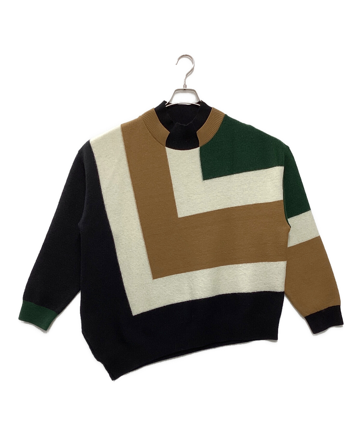 COLOR BLOCK TURTLE KNIT / CULLNI 19AW｜トップス