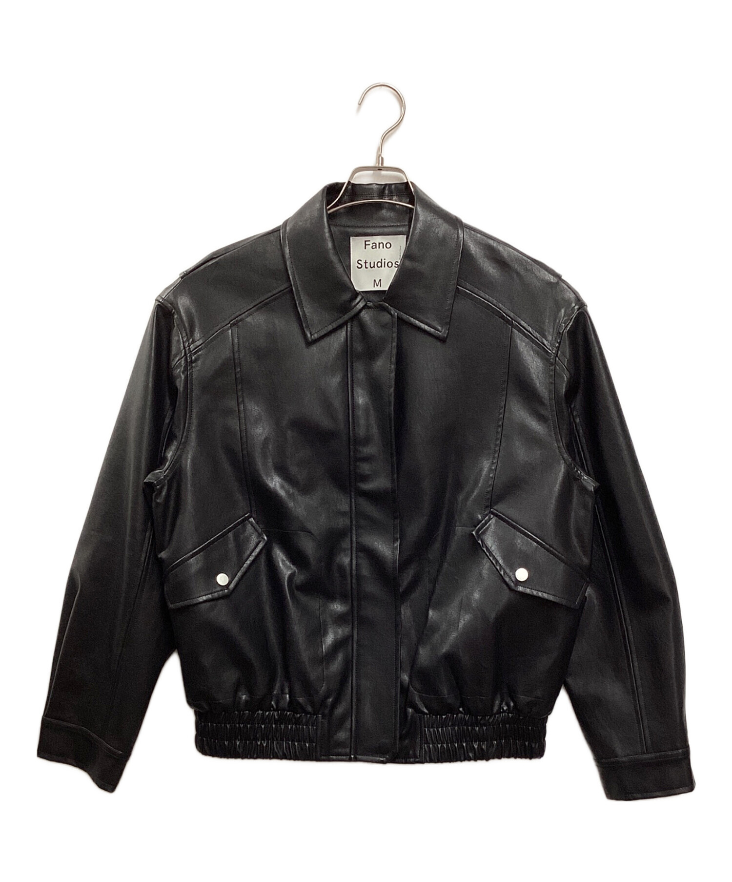 フェイクレザー ジャケット バルカラーコート【Fano Studios】新品